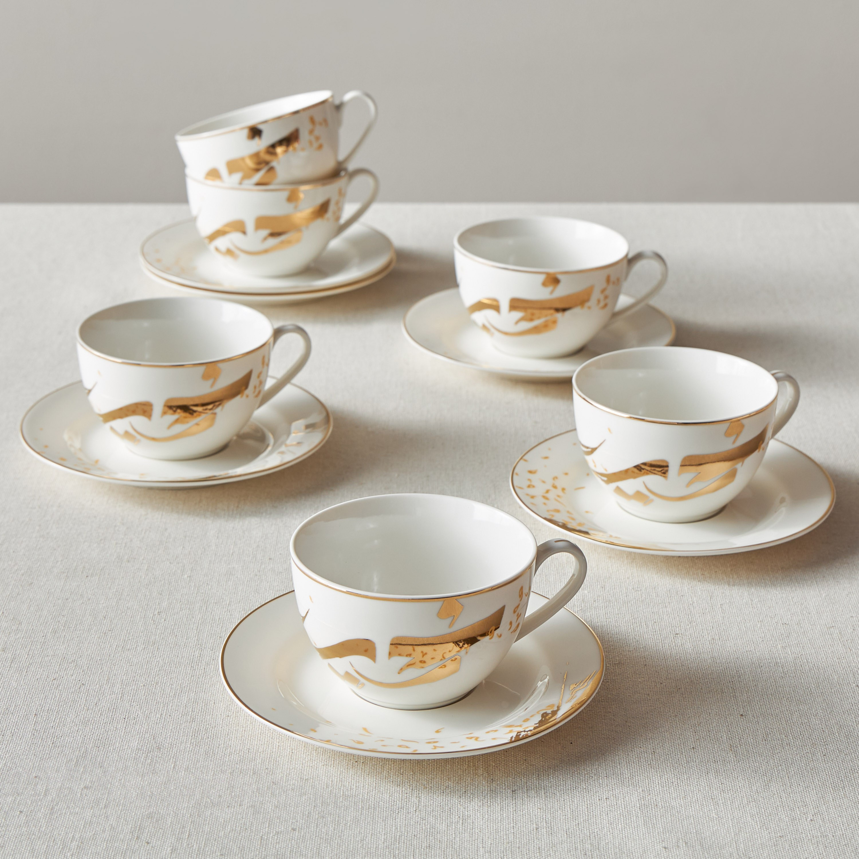 Shop Kashida Nomads 12-Piece New Bone China Tea Set - 220 ml ...