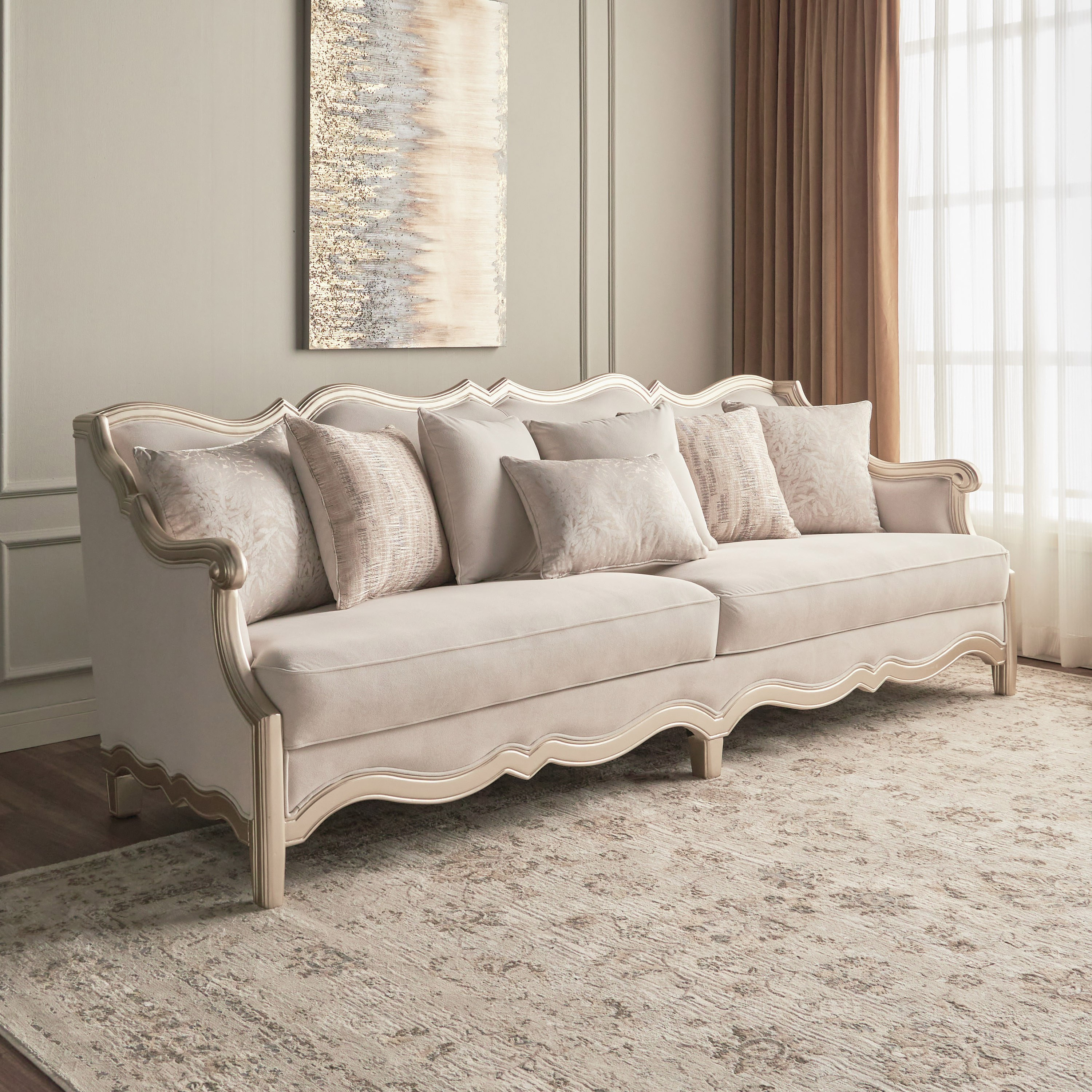 Aurelia 4-Seater Fabric Sofa