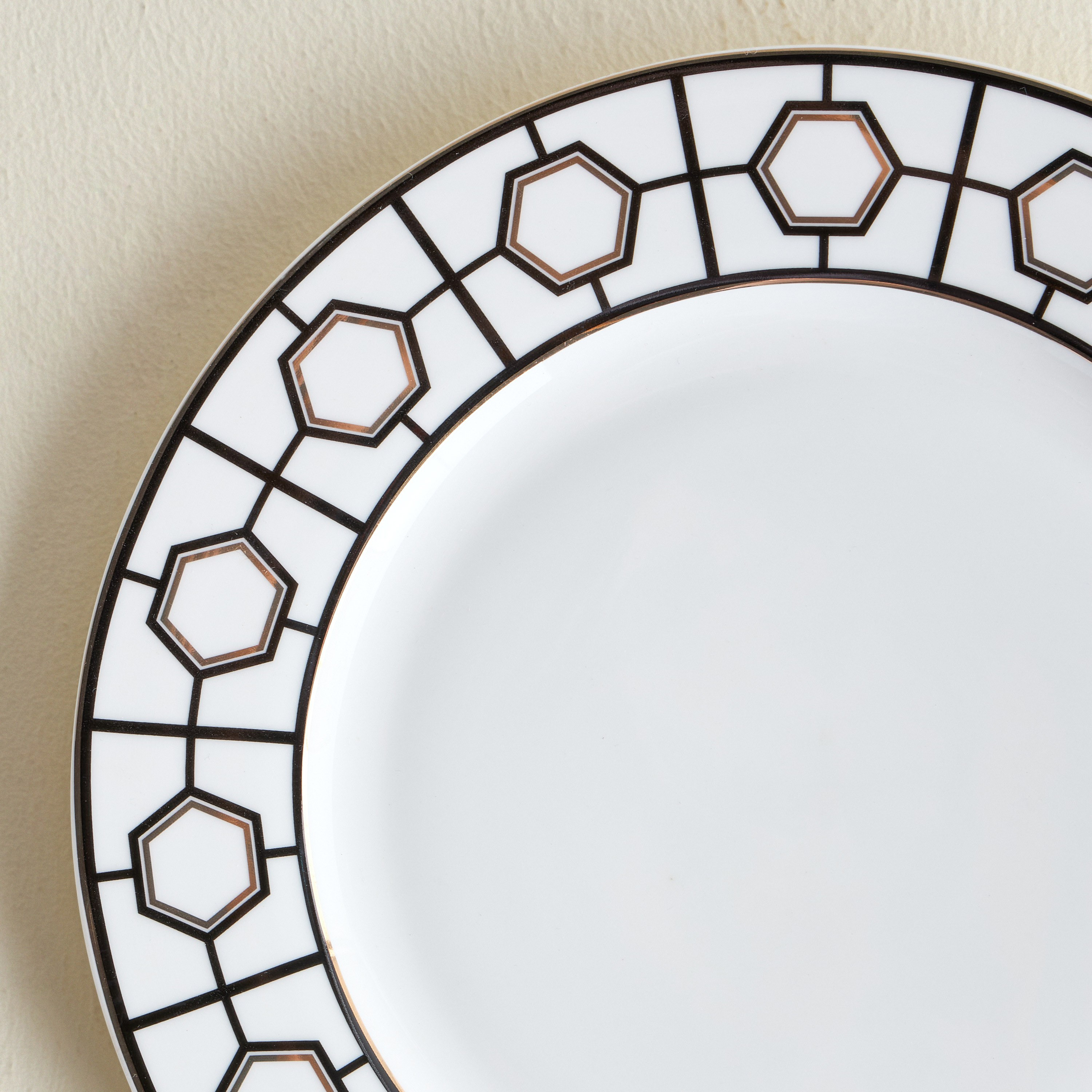 صحن عشاء من الخزف الصيني - ذهب - 27 سم-household-dining-dinnerware-plates-image-2