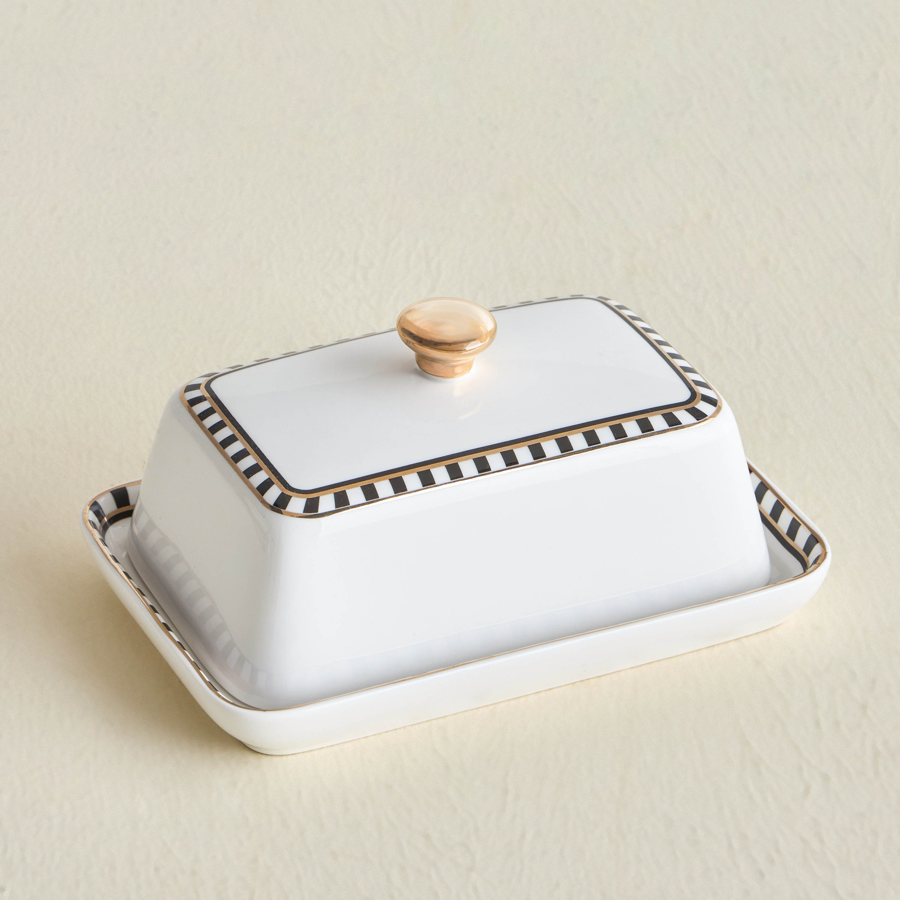 Thahab New Bone China Butter Dish-household-dining-dinnerware-dinnerwarecollections-image-1