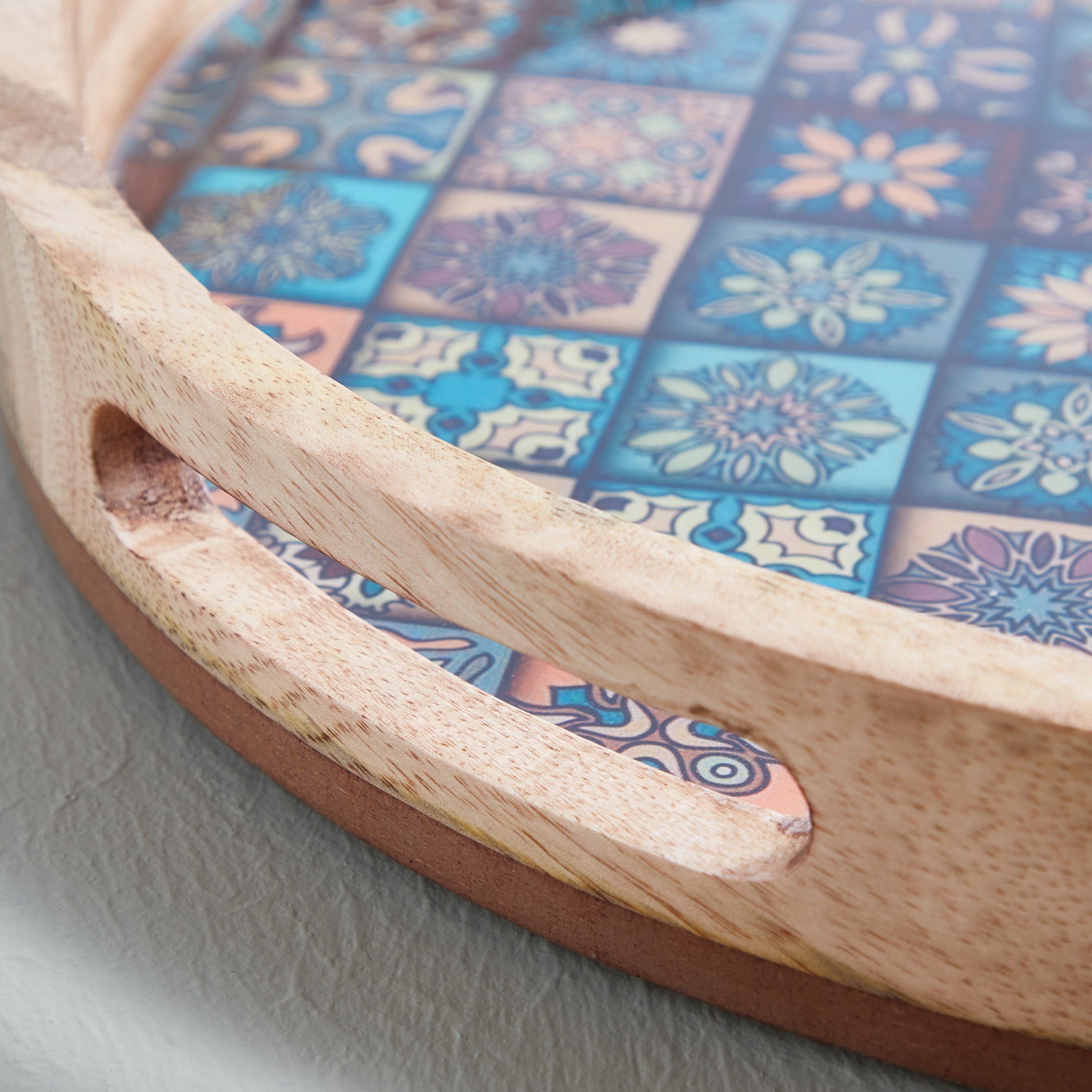 Tile Mango Wood Serving Tray-household-dining-serveware-servingtrays-image-3