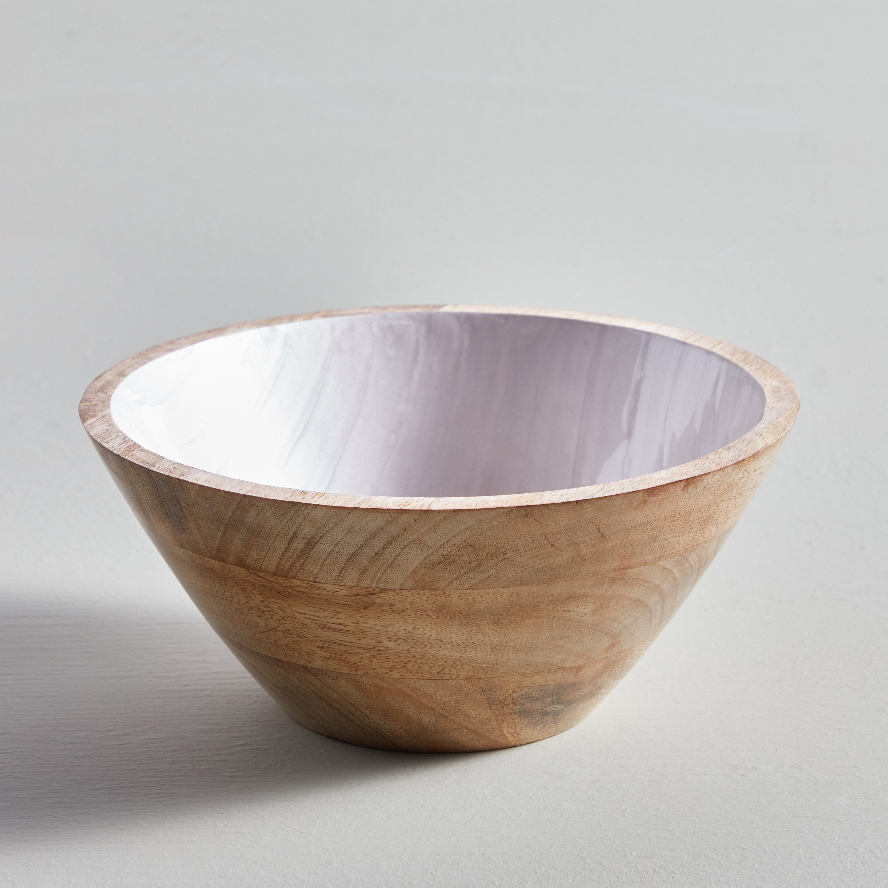 Pearl Line Mango Wood Serving Bowl - 23 cm-household-dining-dinnerware-bowls-image-1
