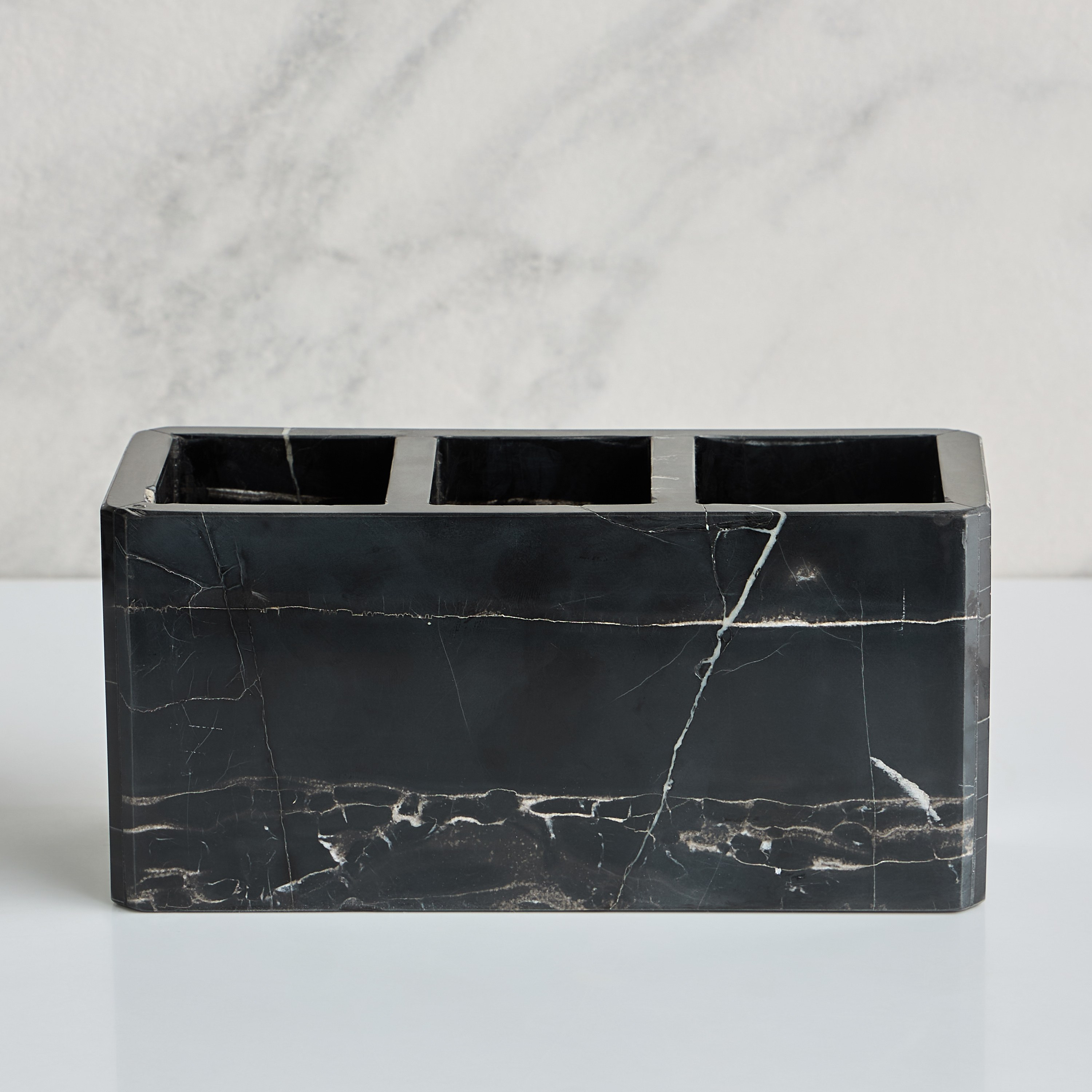 Silver Dragon 3-Partition Vanity Organiser-household-bathandlaundry-bathaccessories-toothbrushholdersandtumblers-image-1
