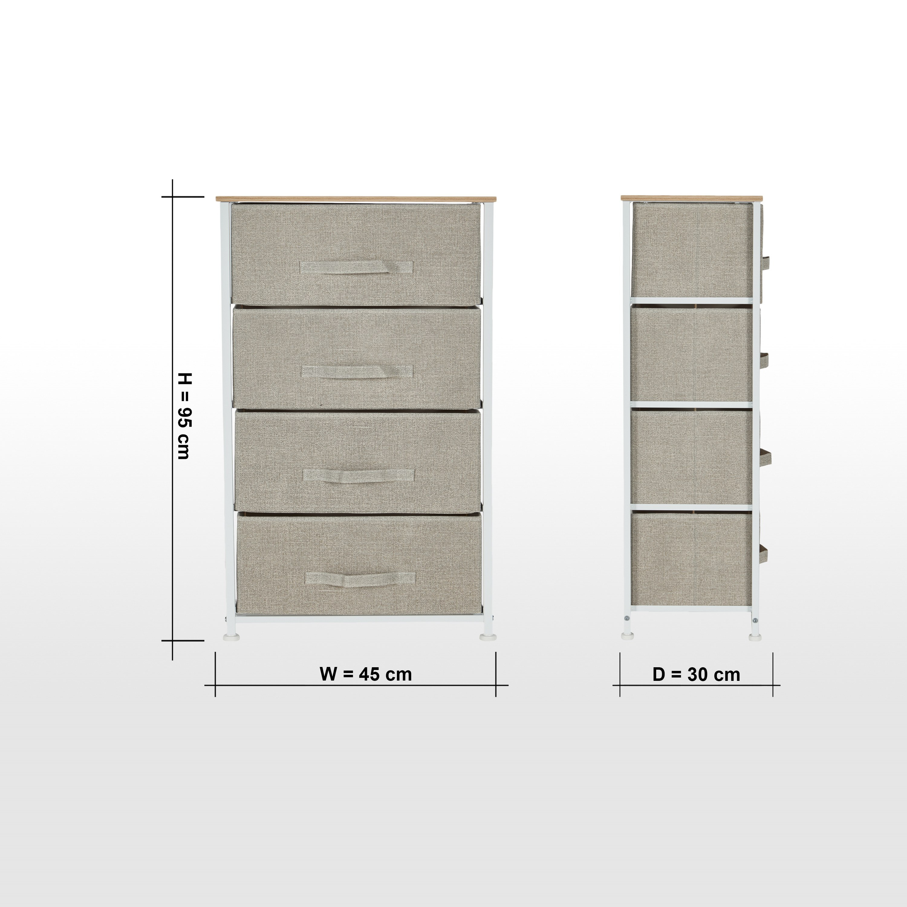 Jordan 4-Drawer Storage Tower - 30x45 cm-household-storage-storagesolutions-drawerorganizing-image-6