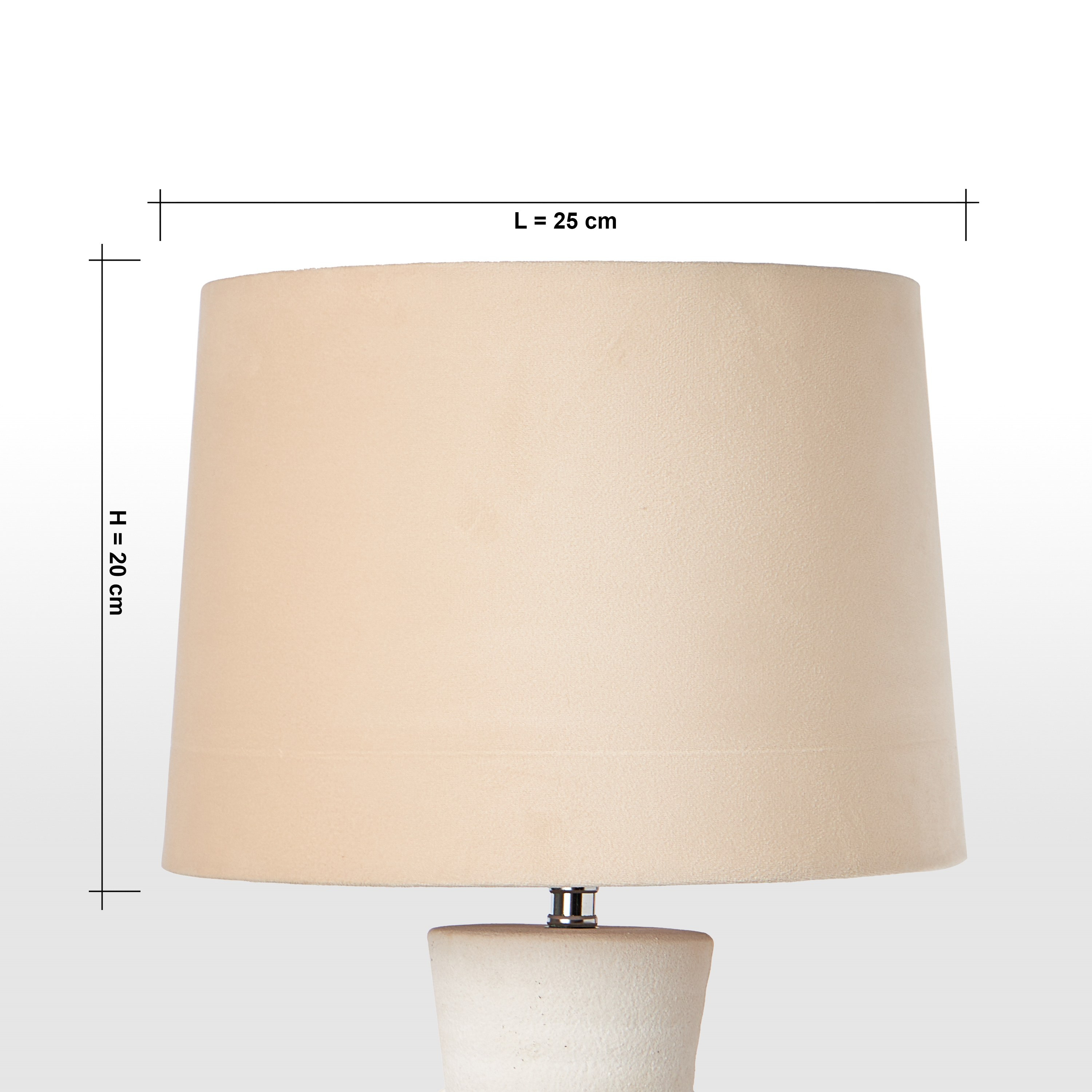 غطاء مصباح طاولة مخملي مع حامل على الوجهين - ميكس أند ماتش - 20 سم-household-lighting-tableanddesklamps-image-4