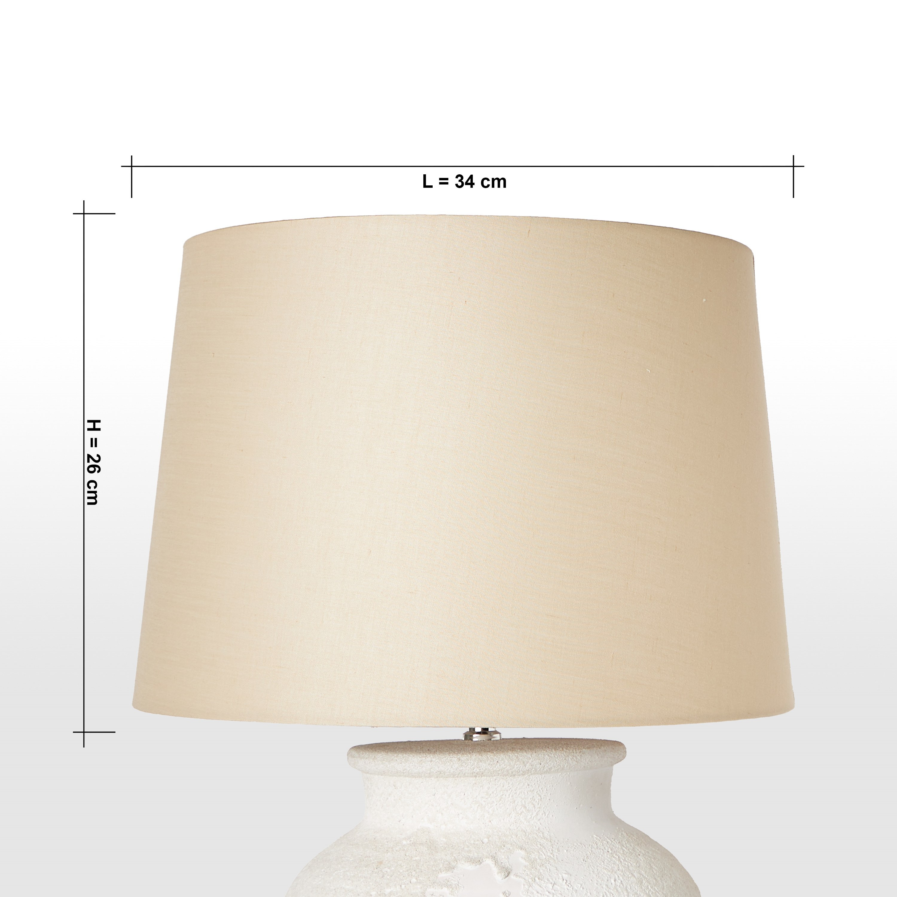 Mix and Match Cotton Floor Lamp Shade with Reversible Gimble - 26 cm-household-lighting-floorlamps-image-4