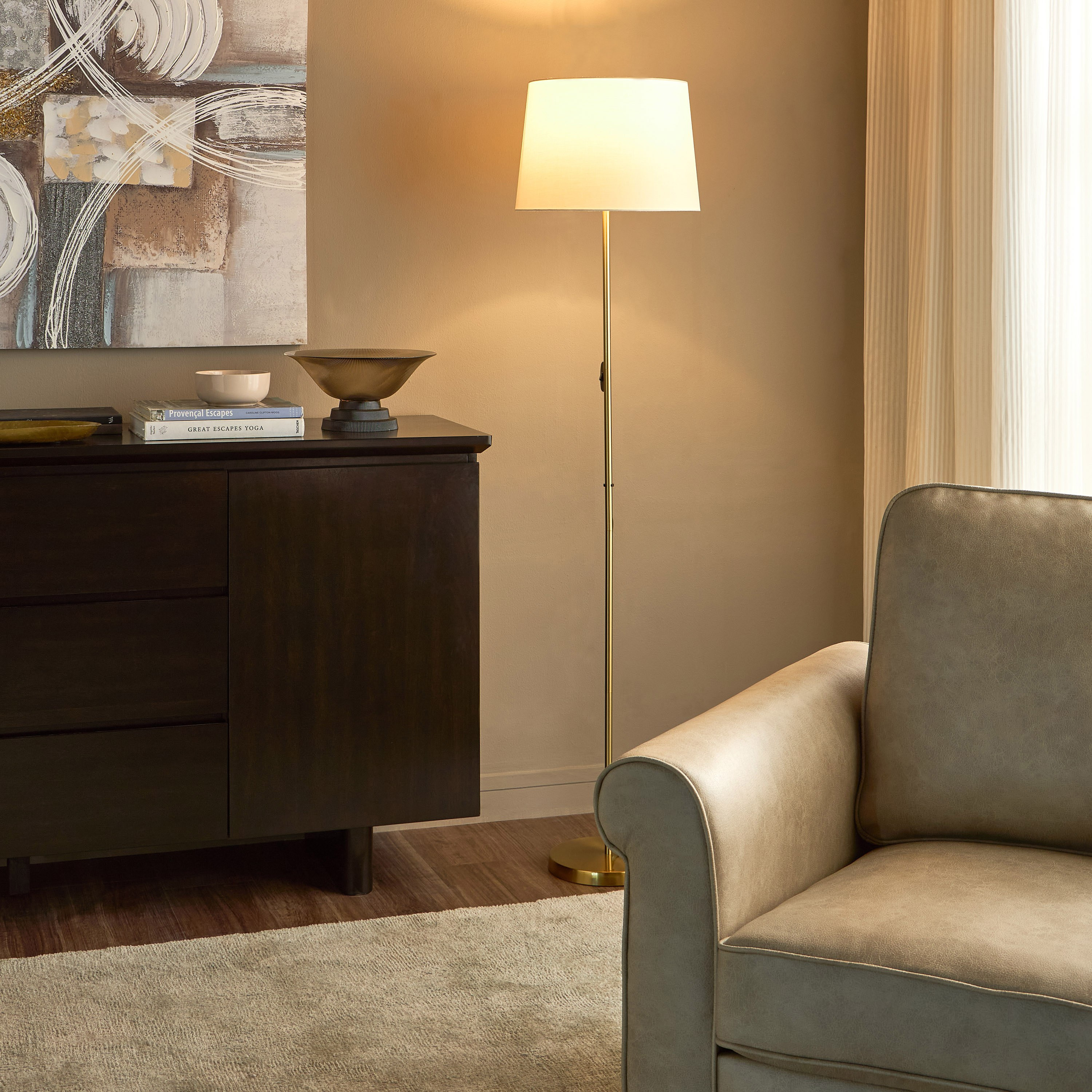 Mix and Match Cotton Floor Lamp Shade with Reversible Gimble - 26 cm-household-lighting-floorlamps-image-3