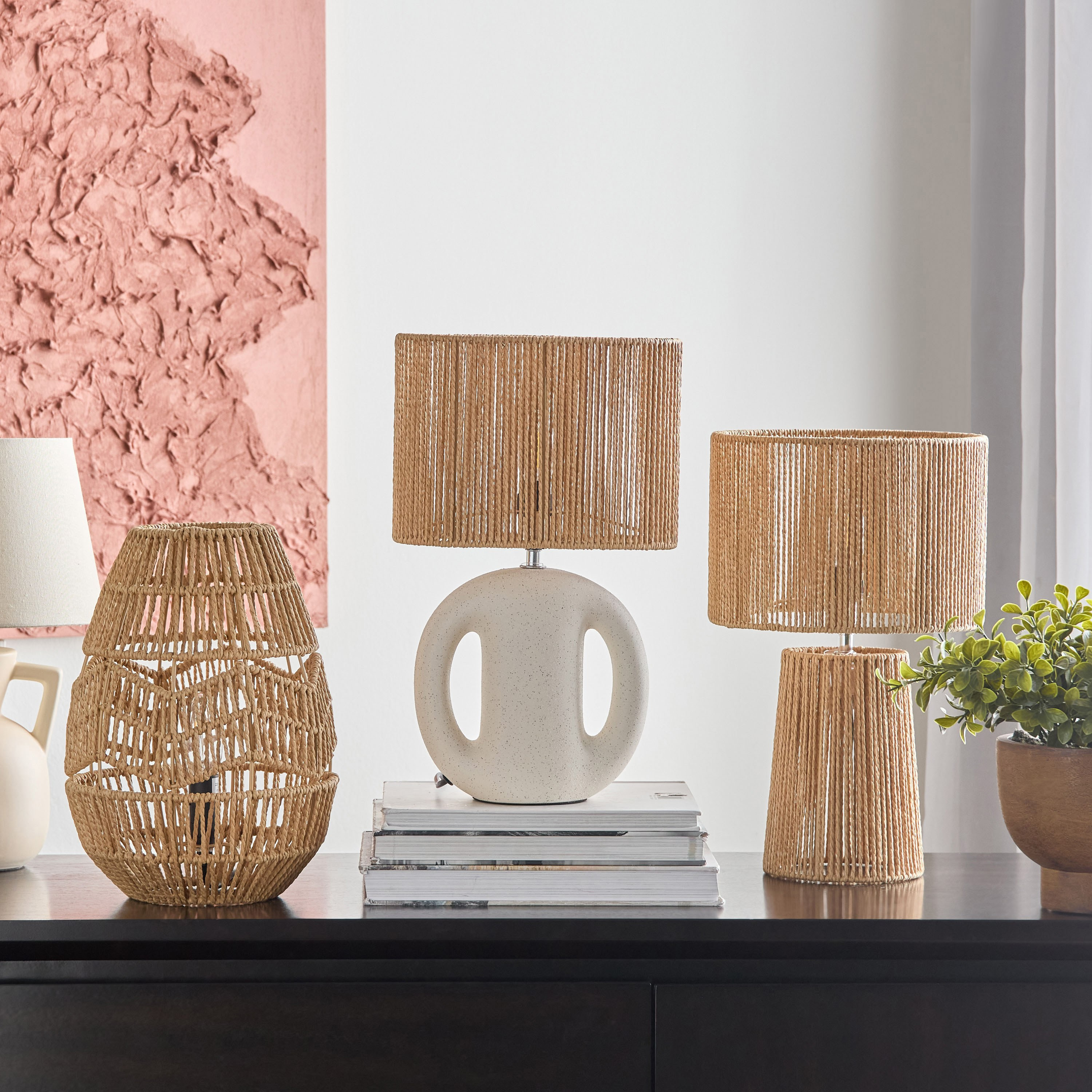 Noemi Ceramic Table Lamp - 41 cm-household-lighting-tableanddesklamps-image-5