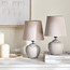 طقم مصابيح طاولة سيراميك قطعتين - فرينجيلا - 26 سم-household-lighting-tableanddesklamps-image-1