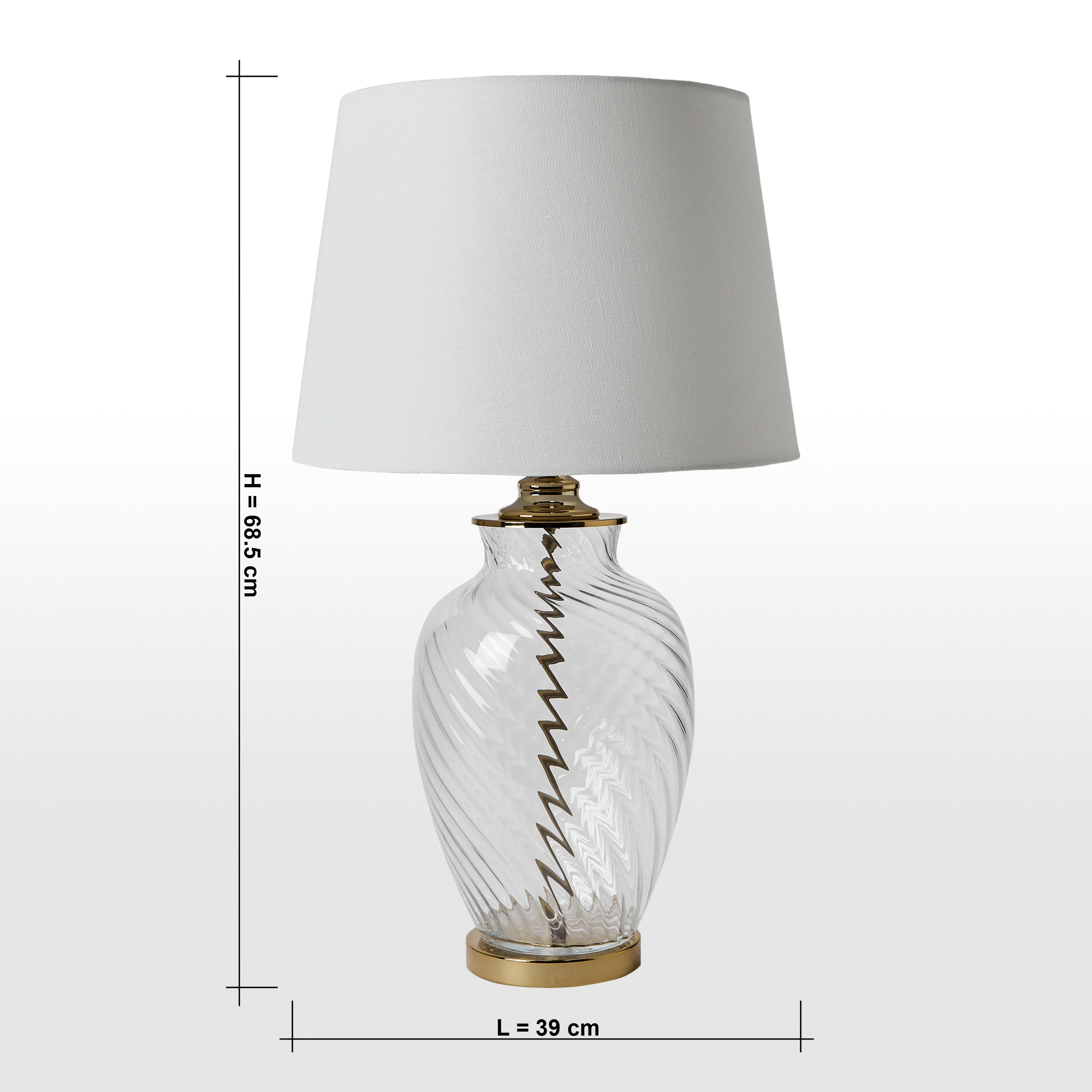 Anthony Glass Table Lamp - 69 cm-household-lighting-tableanddesklamps-image-17