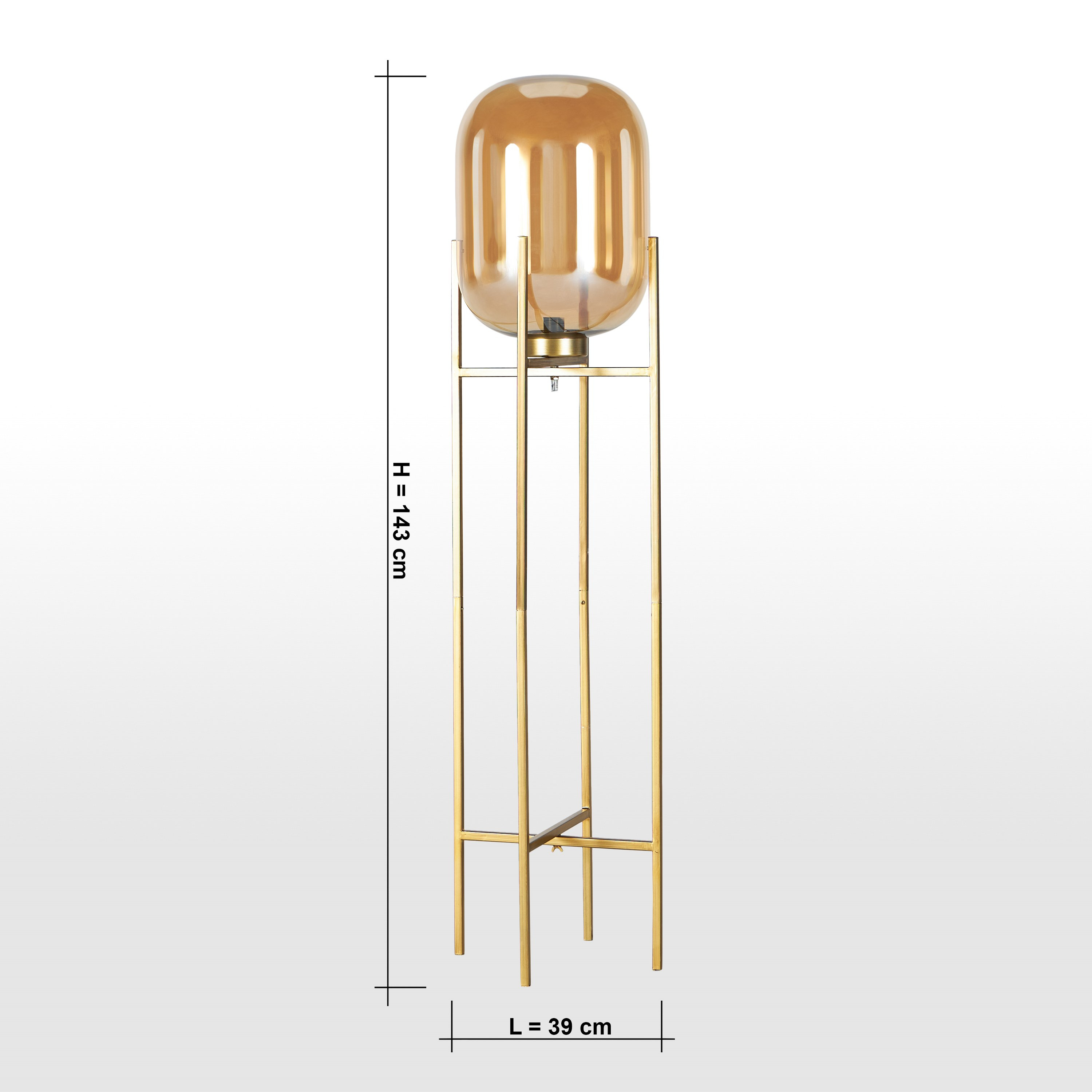 مصباح أرضية زجاج- كاليون - 143  سم-household-lighting-floorlamps-image-5