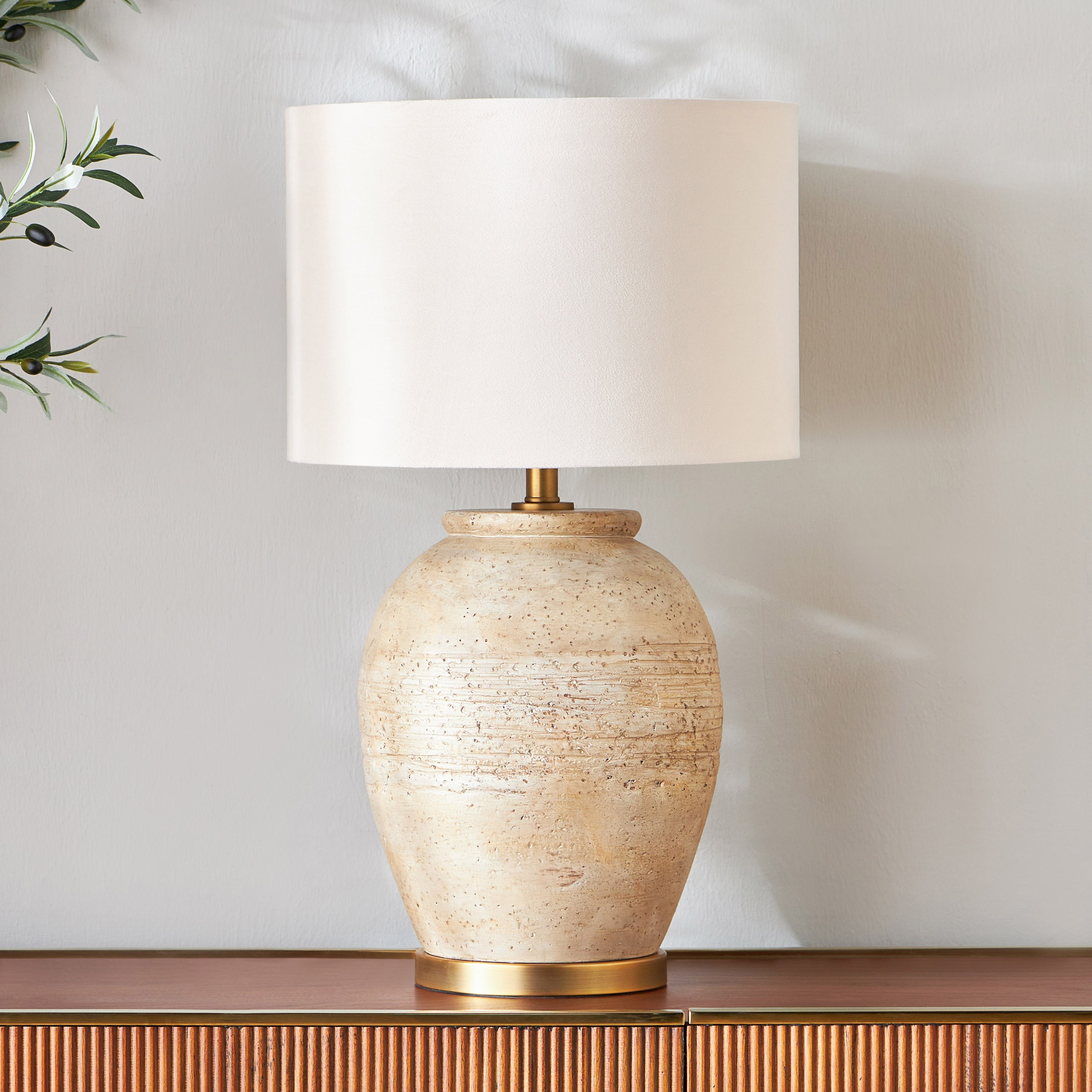 Large concrete store table lamp