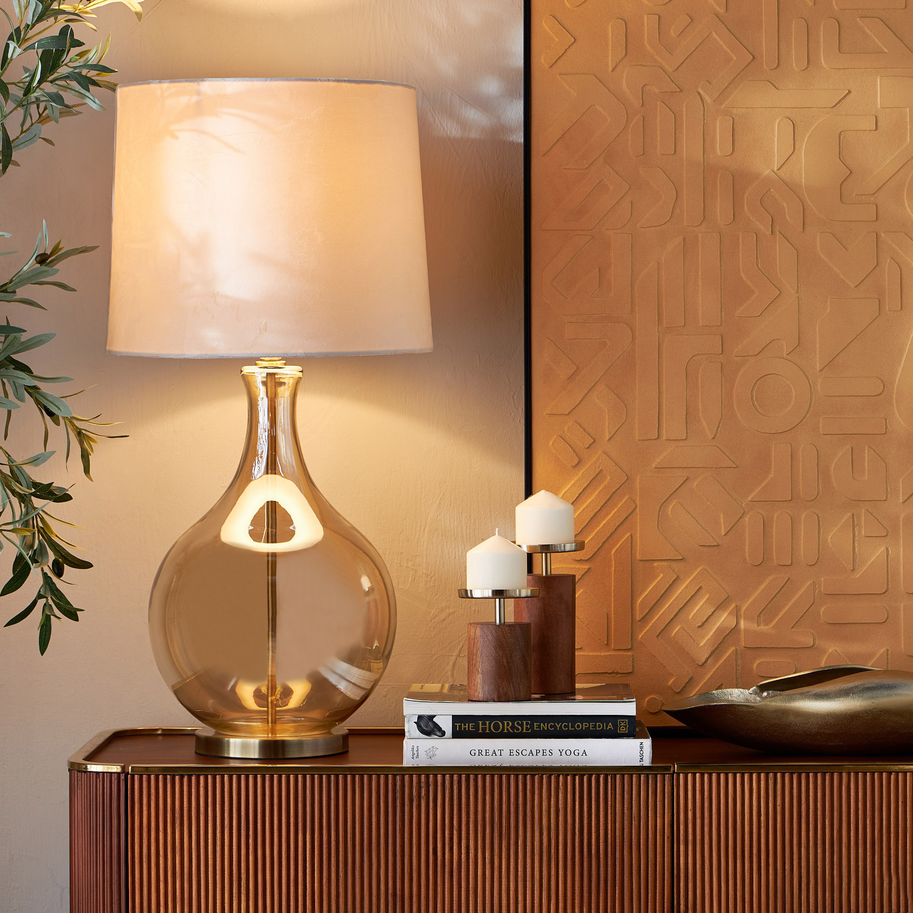 مصباح طاولة زجاج - سيمي- 92 سم-household-lighting-tableanddesklamps-image-5