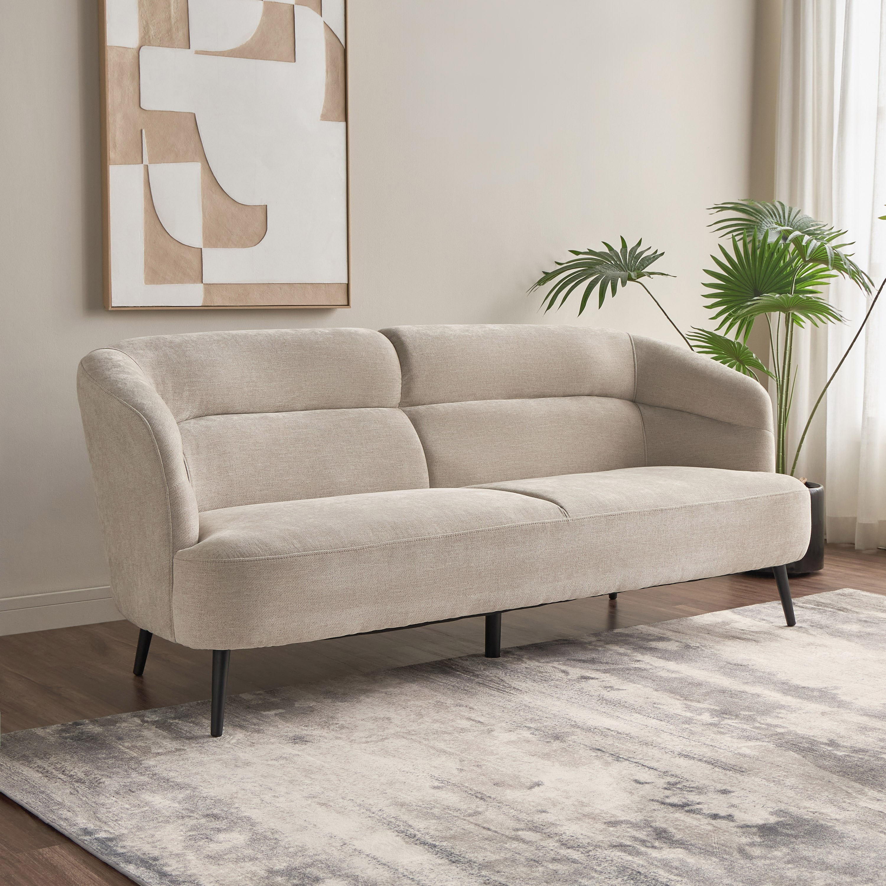 Rockwell 3-Seater Fabric Sofa