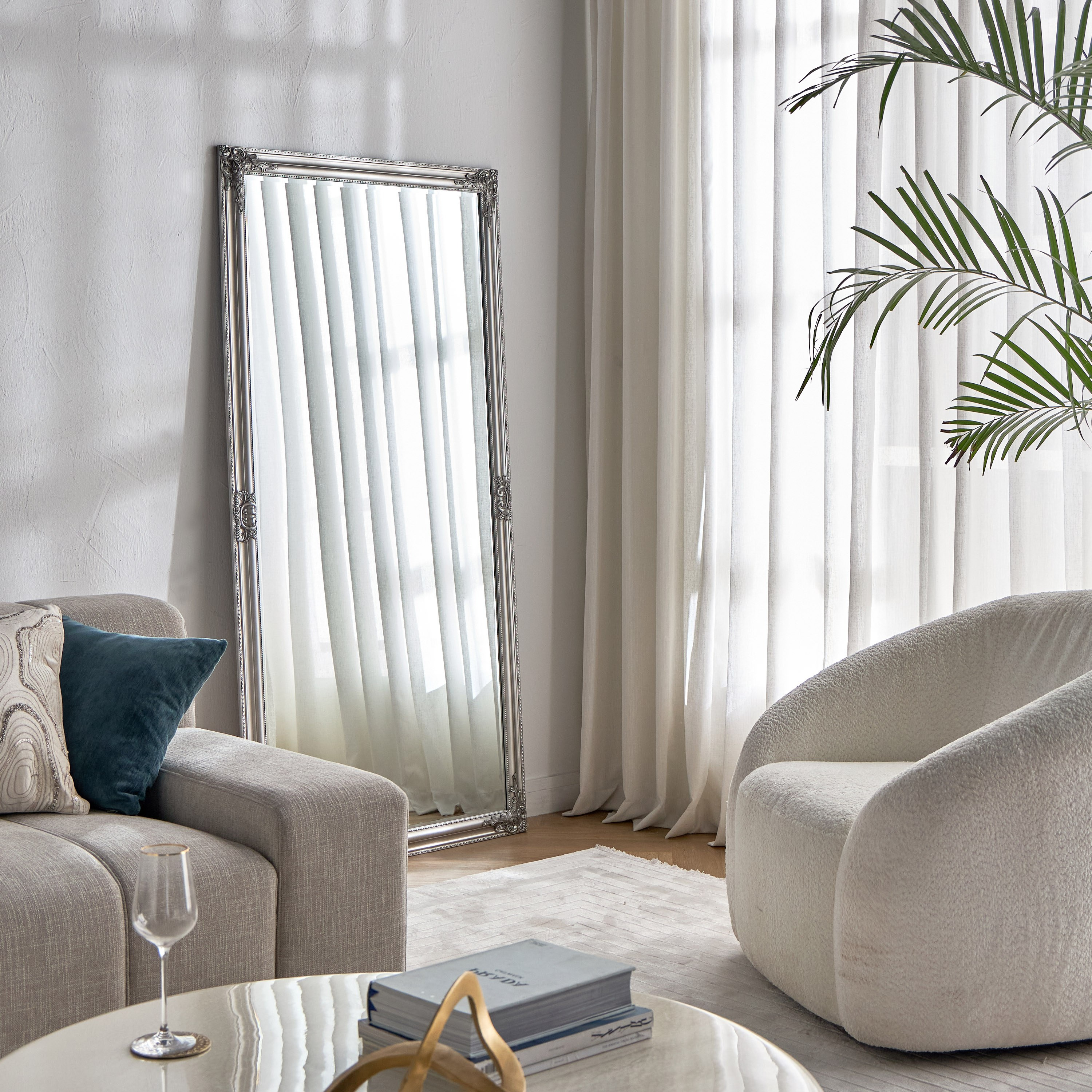 Shayma Bevelled Leaner Mirror - 180x90 cm-household-walldecorandmirrors-mirrors-floormirrors-image-1
