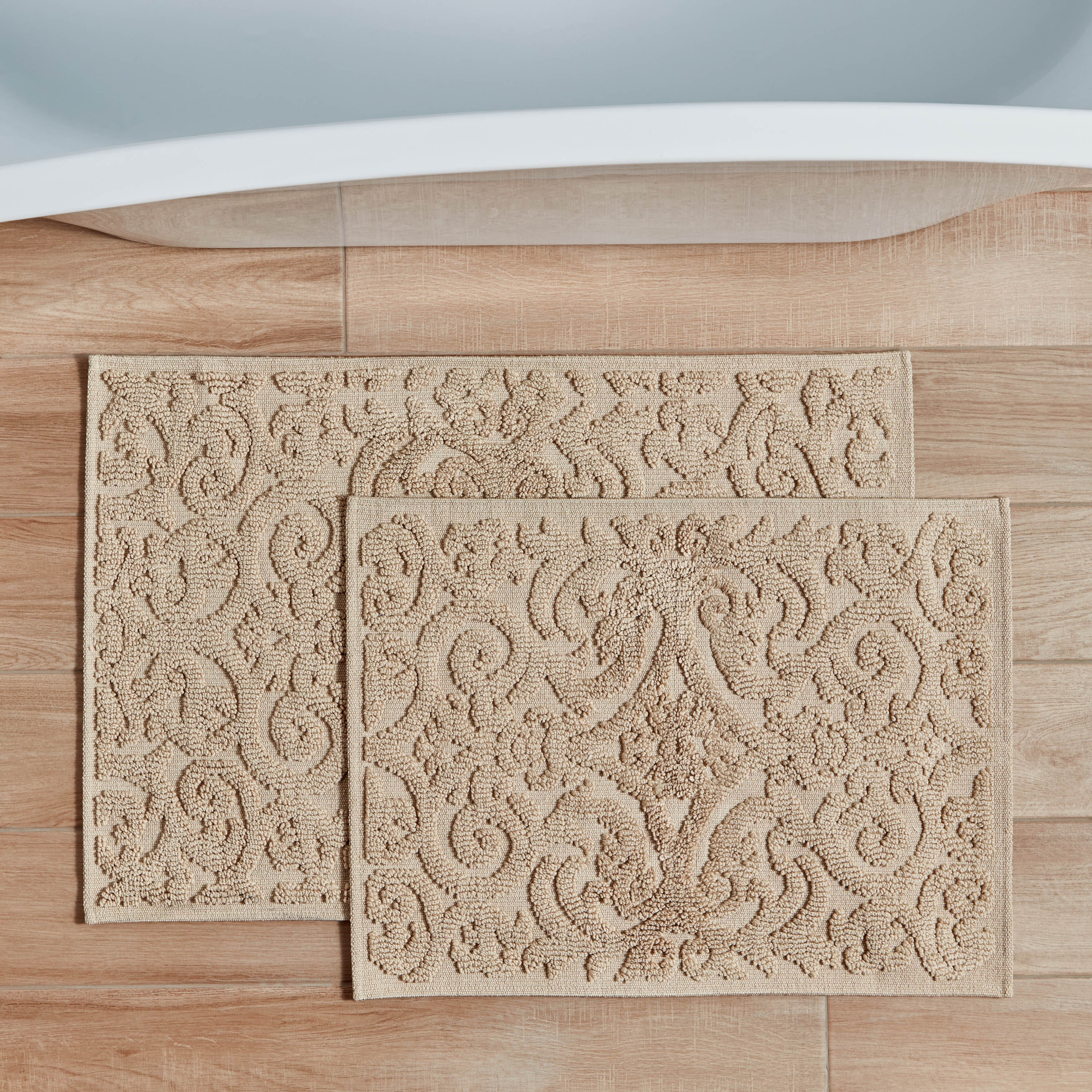 Scroll 2-Piece Bath Mat Set-household-bathandlaundry-bathlinen-bathmatsandtubmats-image-1