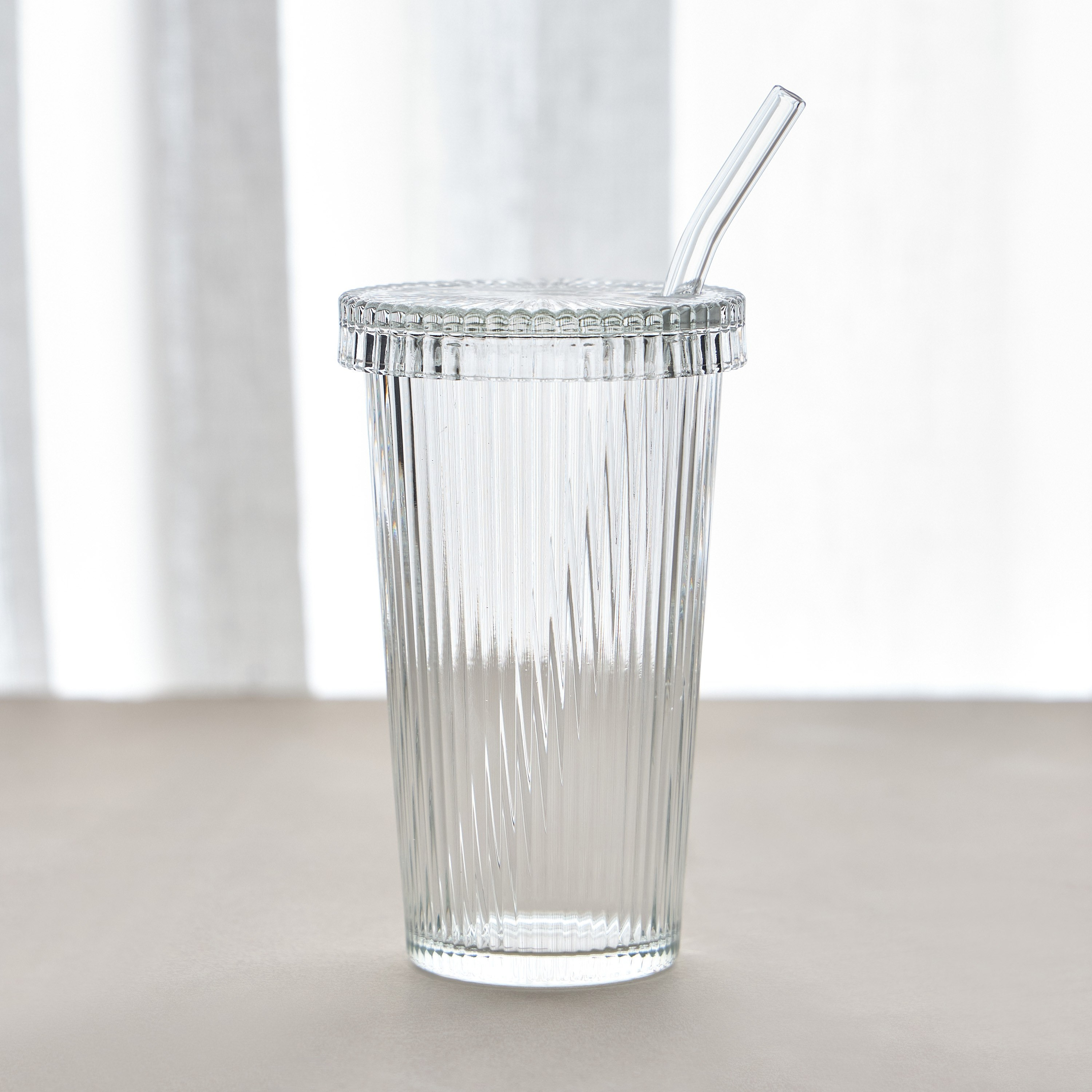 Ligne Glass Sipper - 360 ml-household-dining-teaandcoffee-travelmugsandsippers-image-1