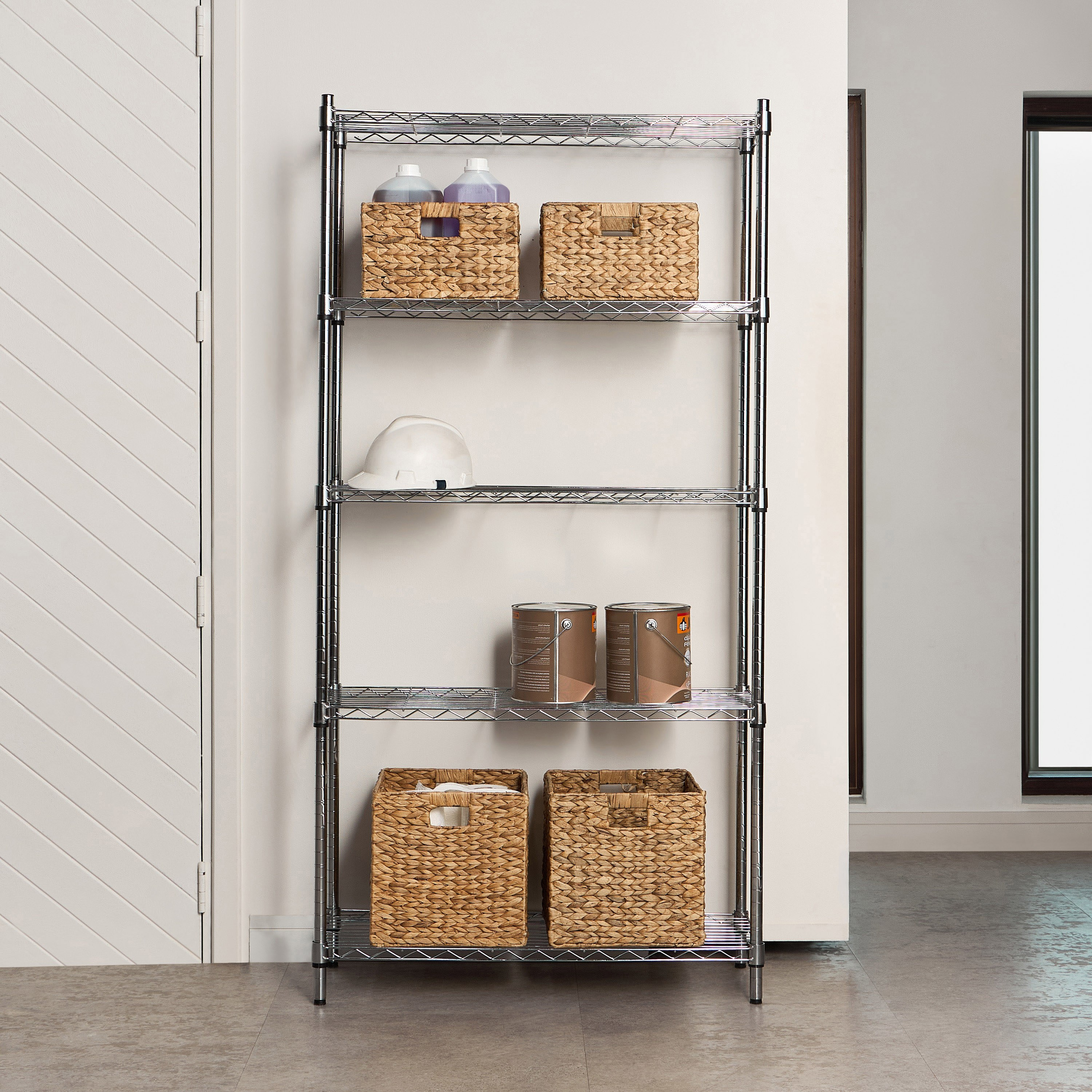 Basement 5-Tier Storage Rack - 35x90 cm-household-storage-storagesolutions-storageracks-image-2