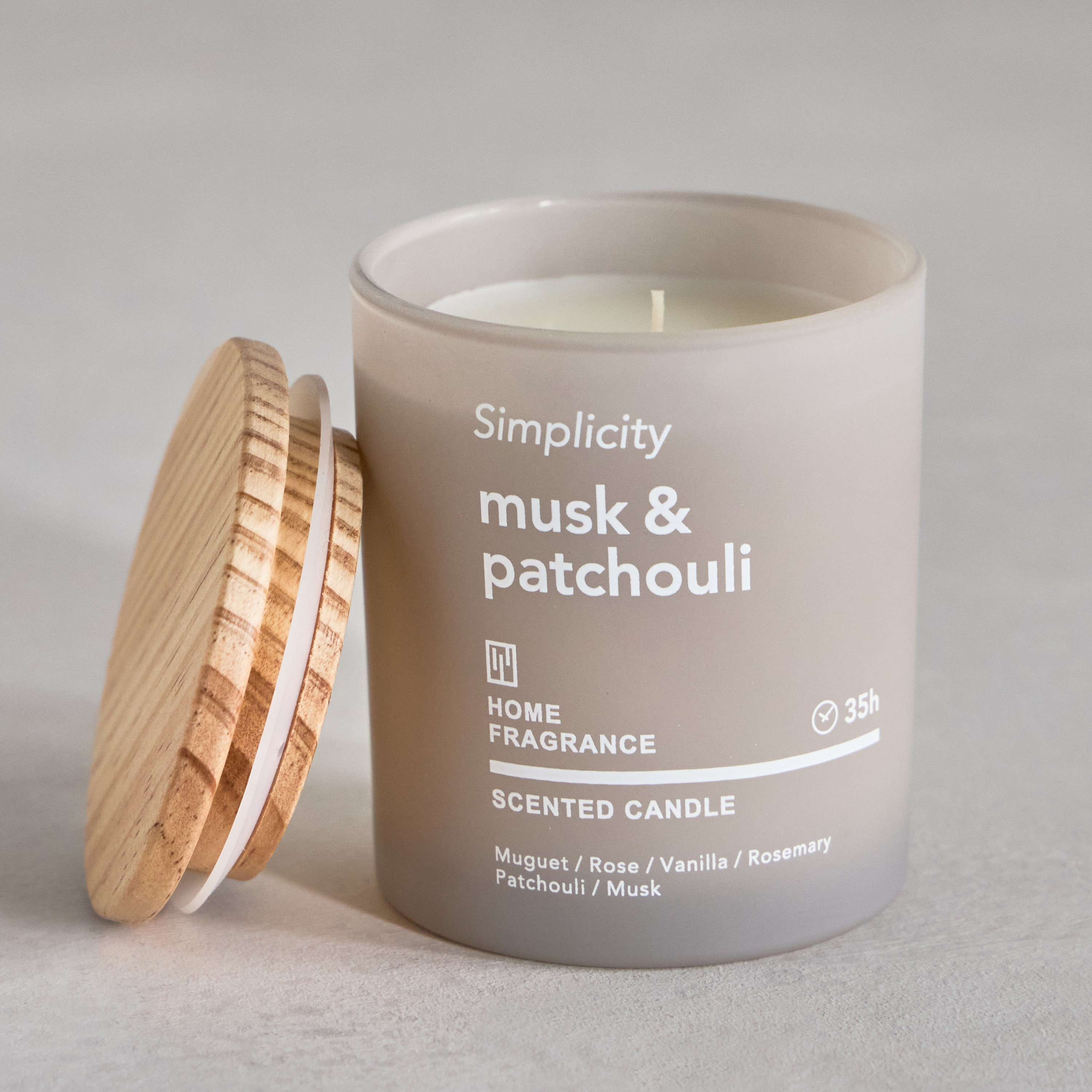Simplicity Musk and Patchouli Scented Jar Candle - 35 h-household-homefragrance-candles-image-2