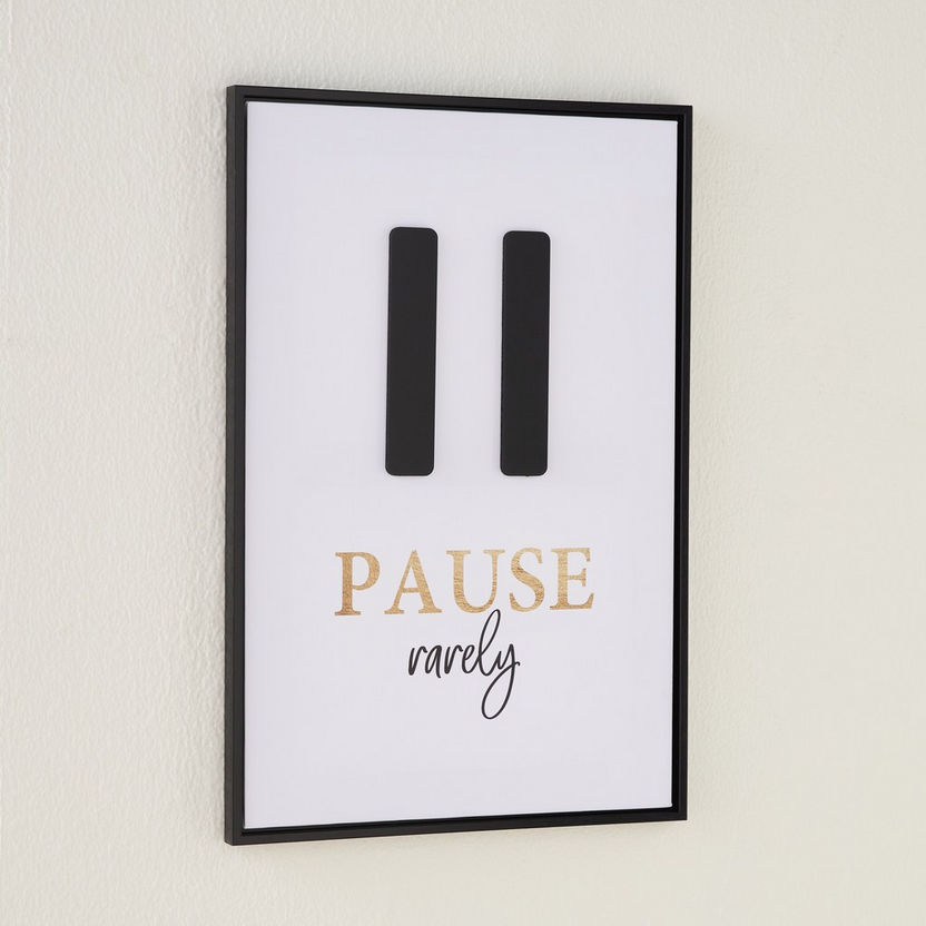 Pause In Wall Shop Pause Framed Canvas Wall Art - 40x60 cm | Home Centre Kuwait