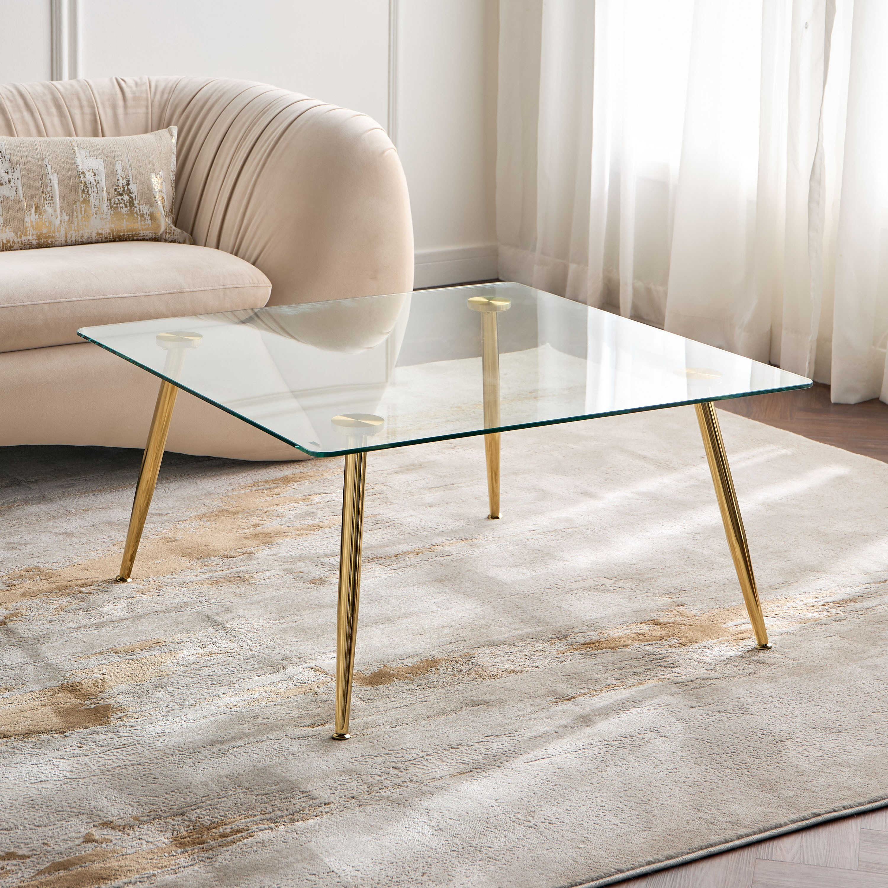 Wilma Glass Top Coffee Table