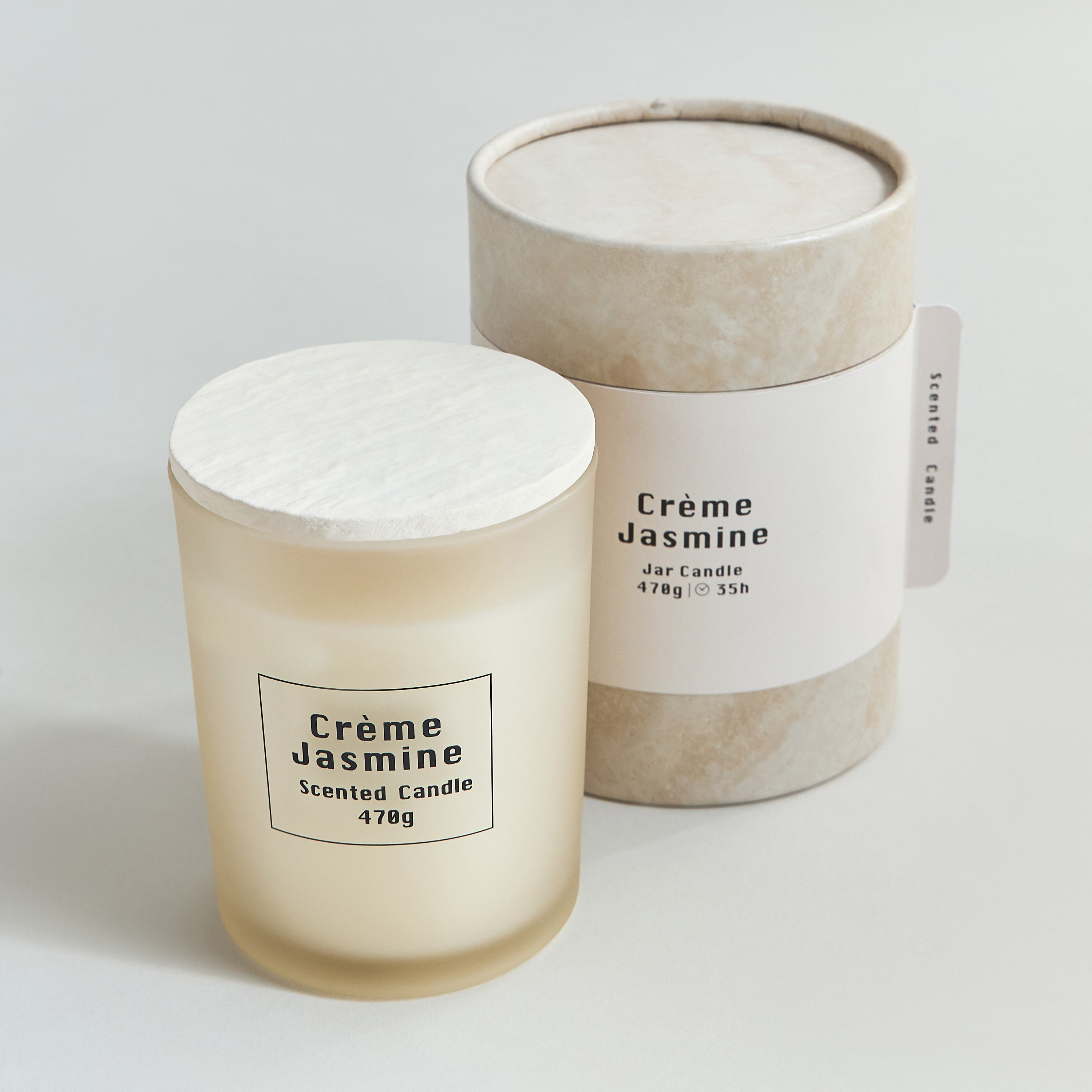 Raw Creme Jasmine Scented Jar Candle - 35 h-household-homefragrance-candles-image-2