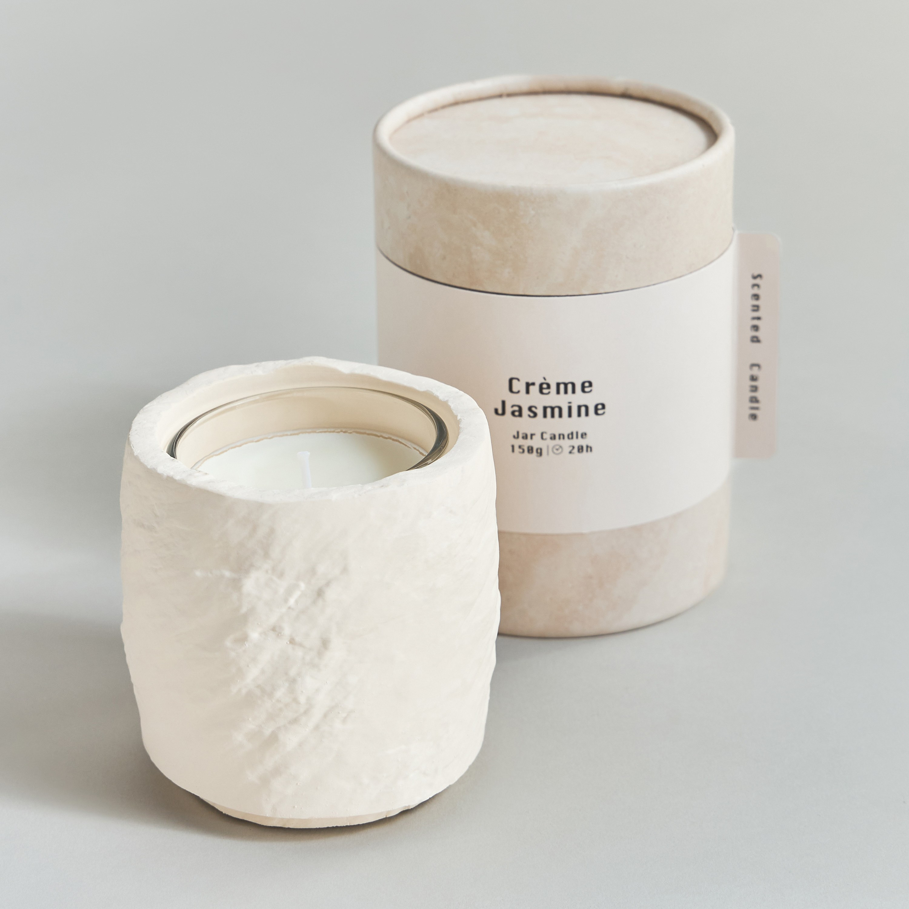 Raw White Musk Scented Jar Candle - 20 h-household-homefragrance-candles-image-2