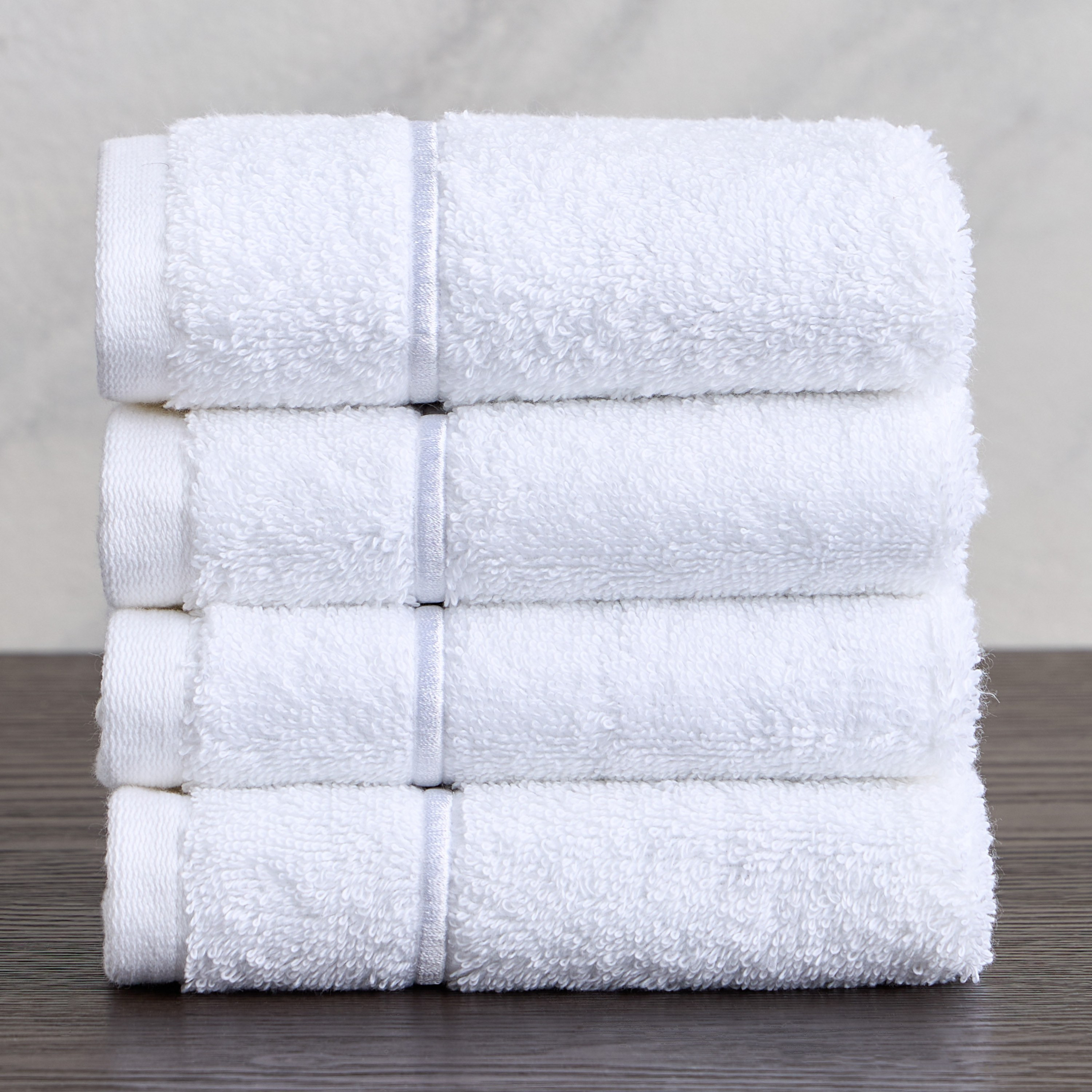 Egyptian Hotel 4-Piece 650 GSM Cotton Fingertip Towel Set - 30x30 cm