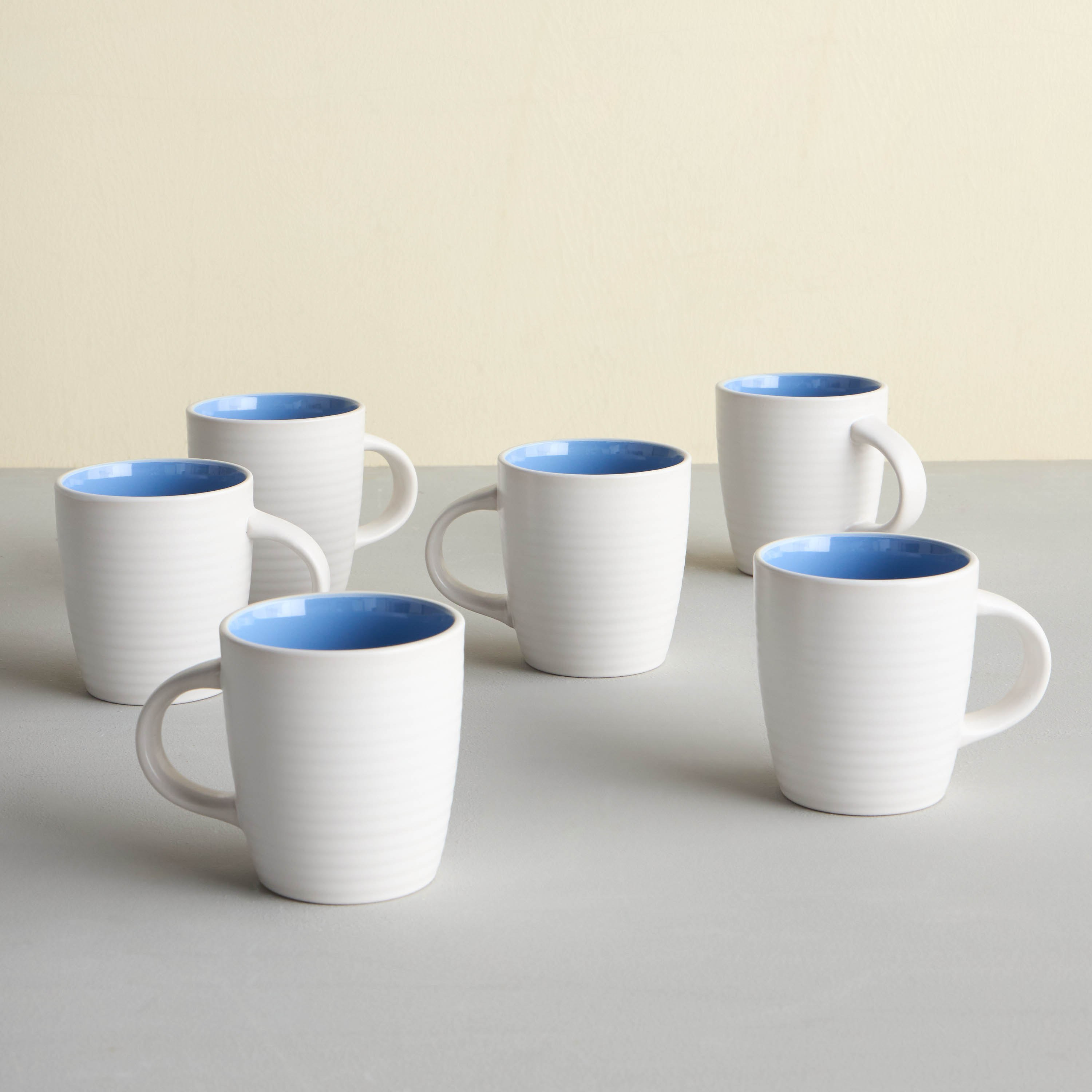 Ava 6-Piece Ceramic Mug Set - 340 ml, Serves 6-household-dining-teaandcoffee-teaandcoffeesets-image-1