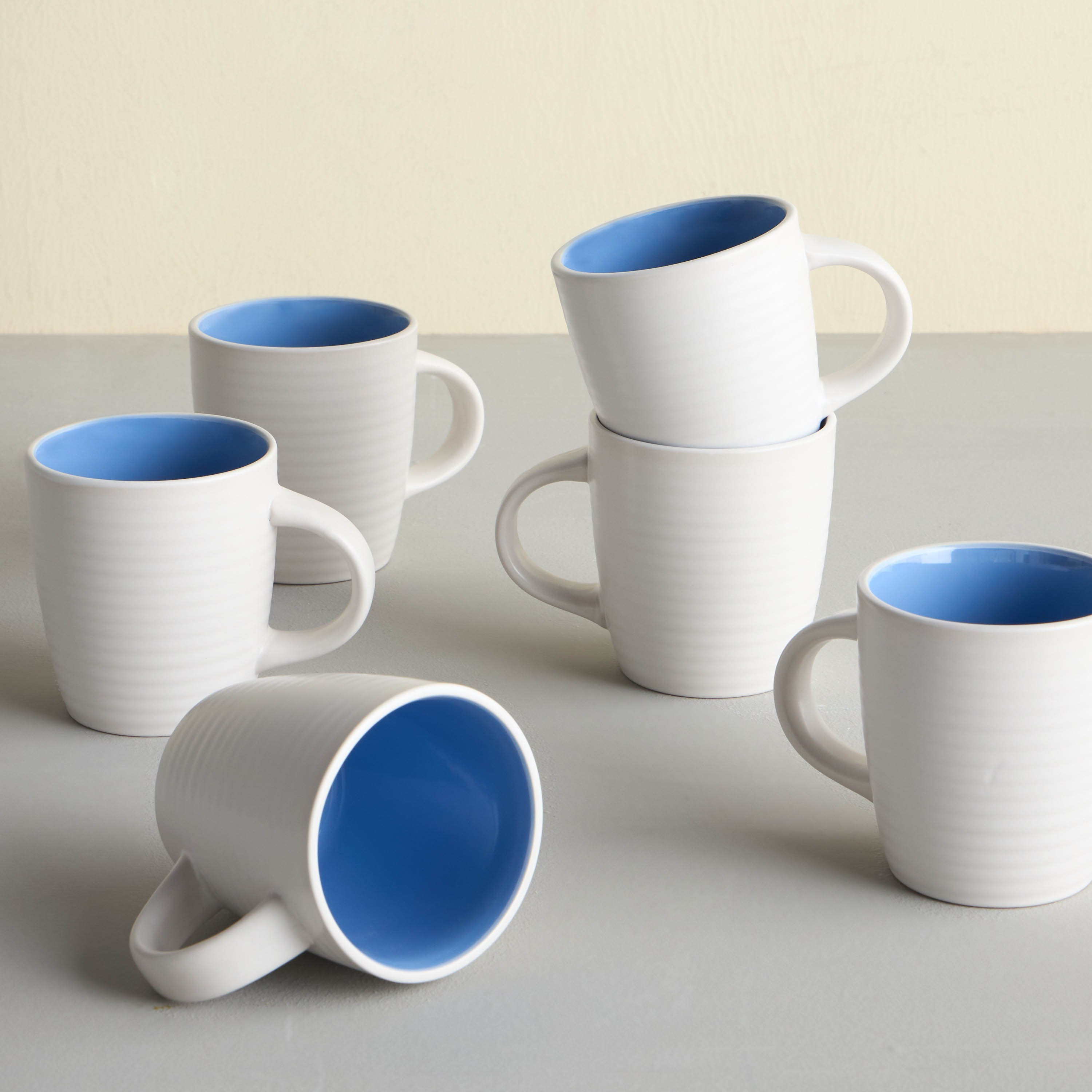 Ava 6-Piece Ceramic Mug Set - 340 ml, Serves 6-household-dining-teaandcoffee-teaandcoffeesets-image-2