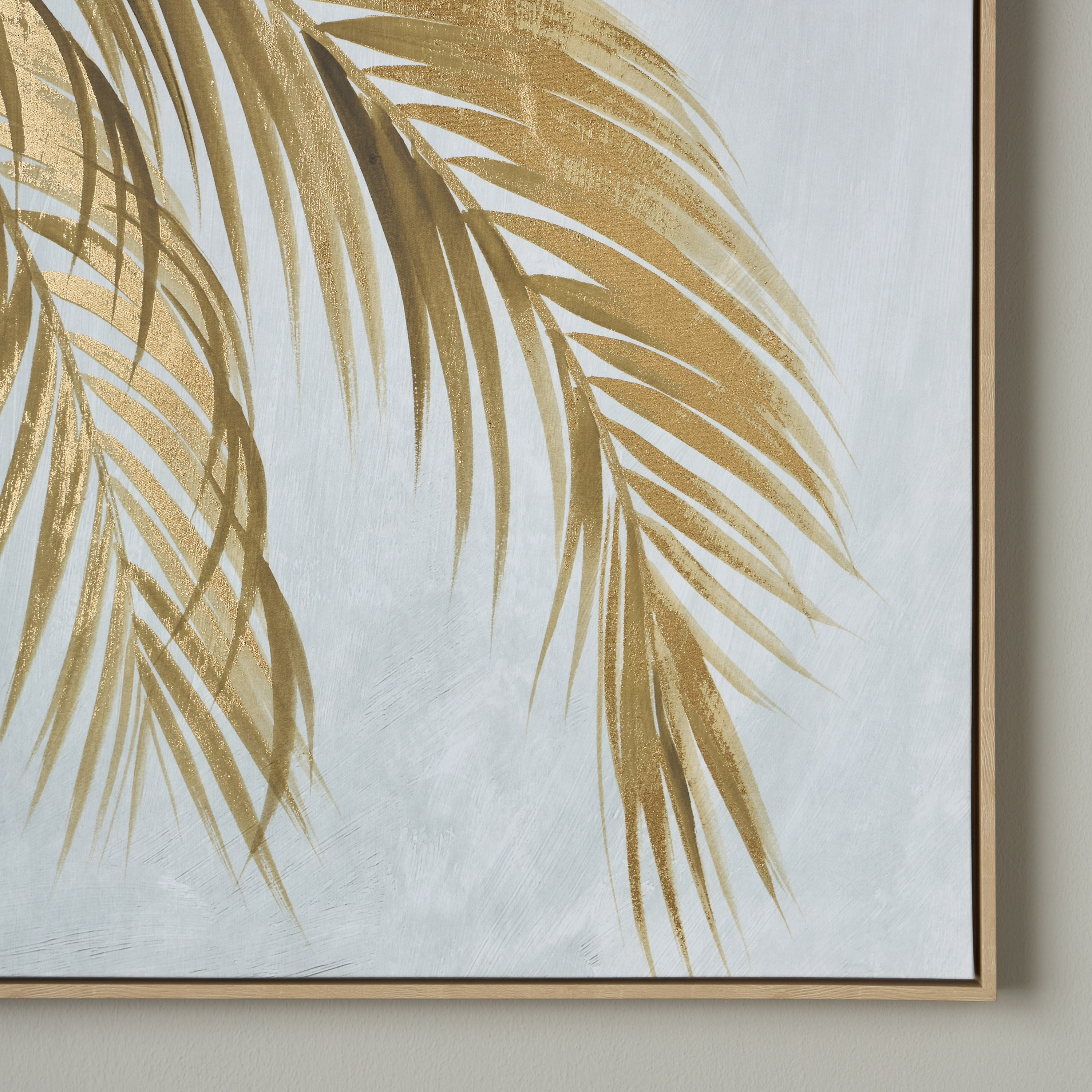 Gold Palms Framed Canvas Wall Art - 83x123 cm-household-walldecorandmirrors-wallart-image-3