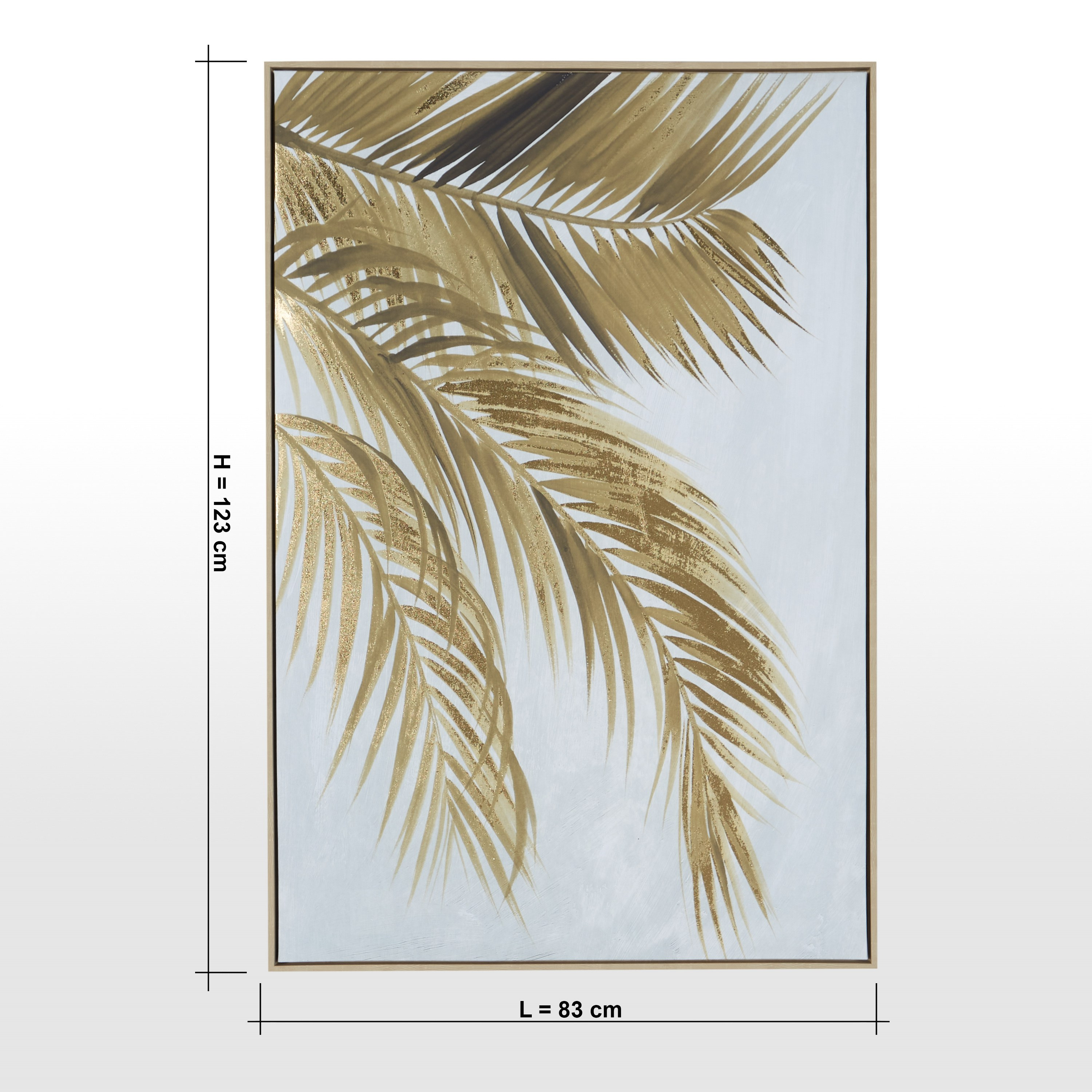 Gold Palms Framed Canvas Wall Art - 83x123 cm-household-walldecorandmirrors-wallart-image-5