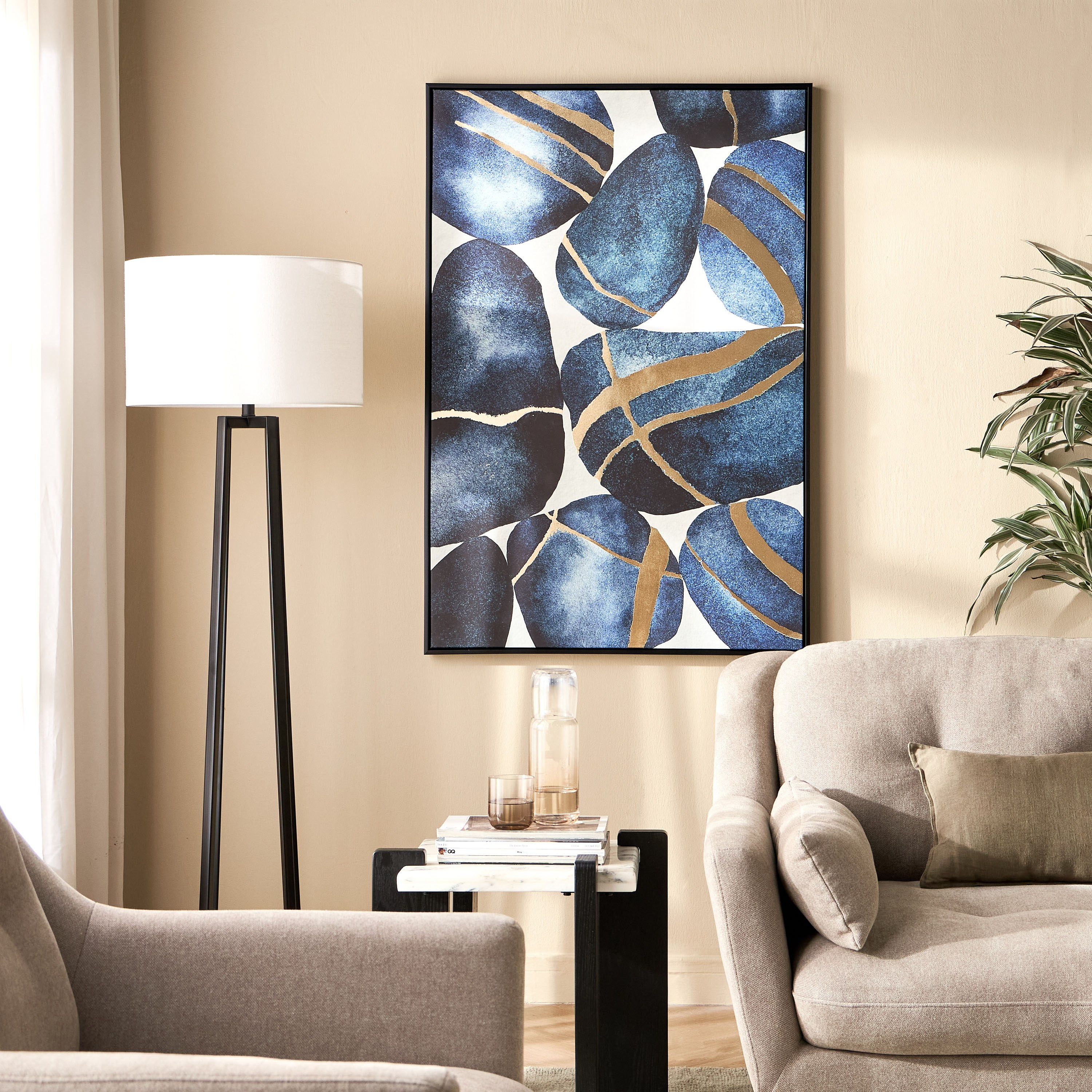 لوحة حائط كانفاس مؤطرة - بيبلز - 83x123 سم-household-walldecorandmirrors-wallart-image-5