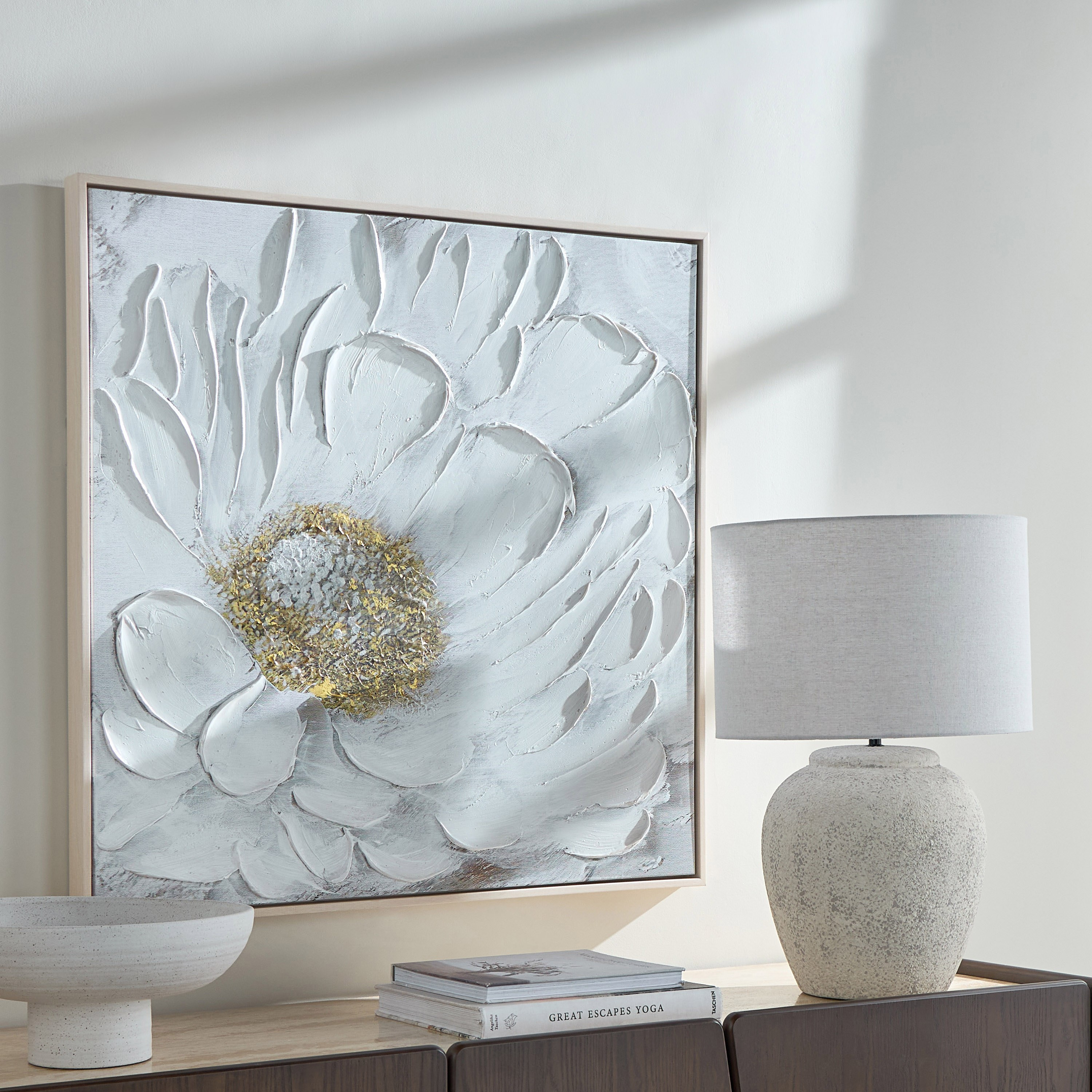 Floramere Hand-Painted Framed Canvas Wall Art - 83x83 cm-household-walldecorandmirrors-wallart-image-4