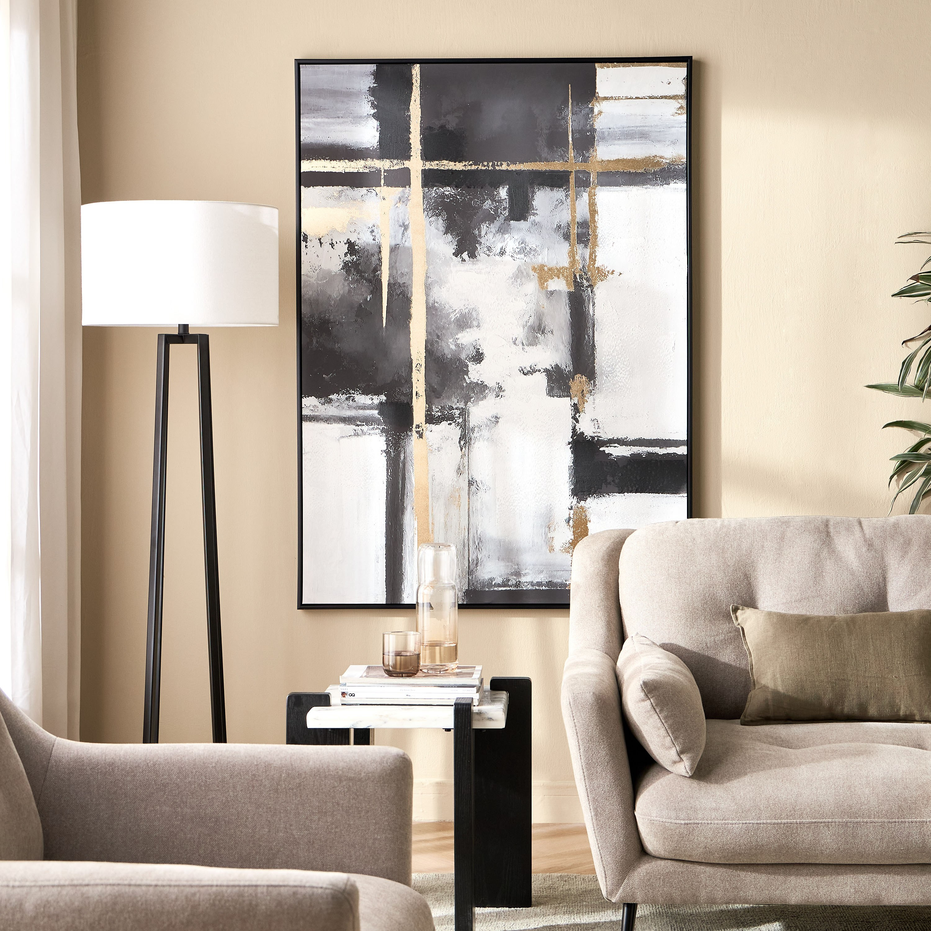 زينة حائط كانفاس مؤطرة - إلينا - 103x143 سم-household-walldecorandmirrors-wallart-image-5