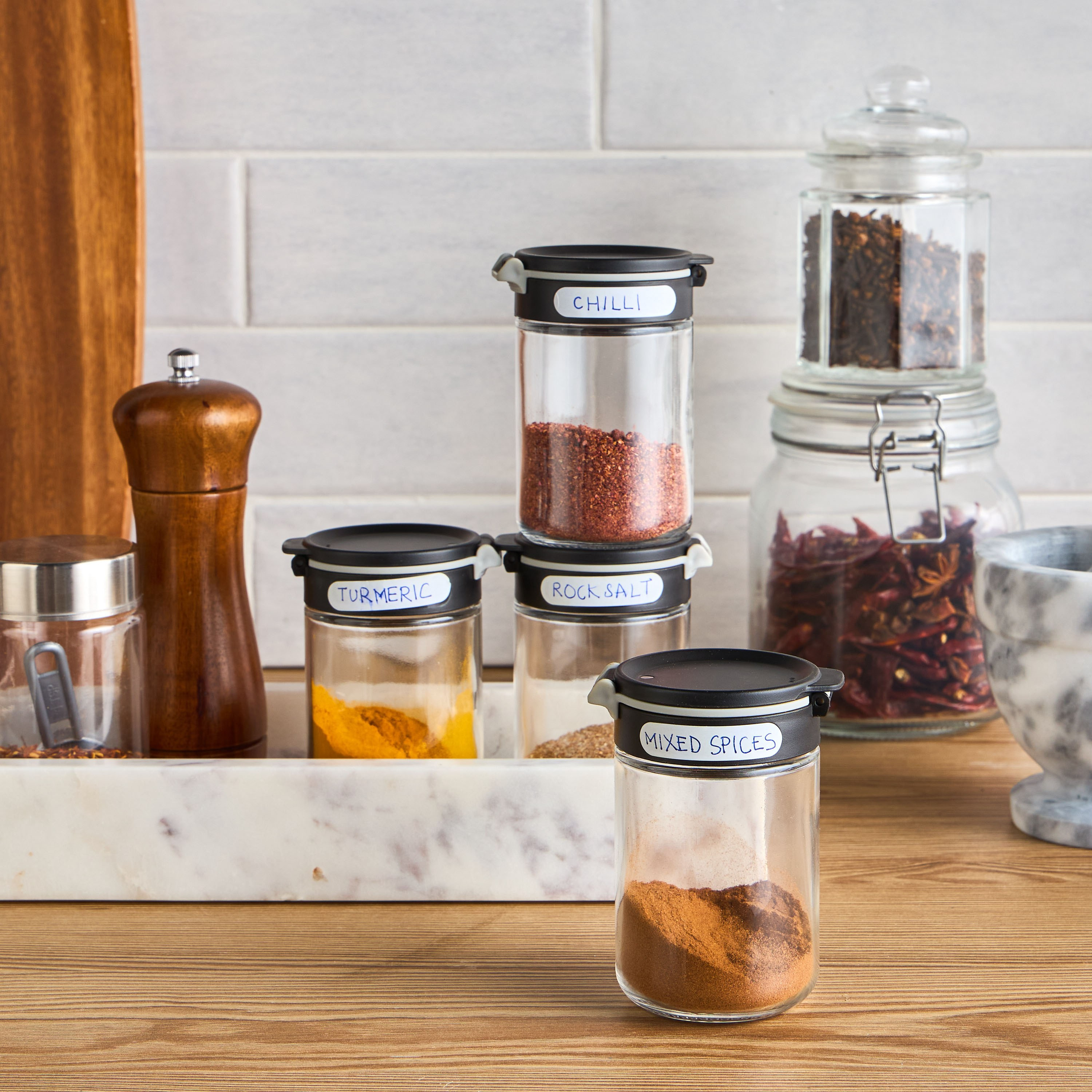 Safiya 4-Piece Spice Jar Set - 200 ml-household-kitchen-foodstorage-spiceracksandjars-image-4