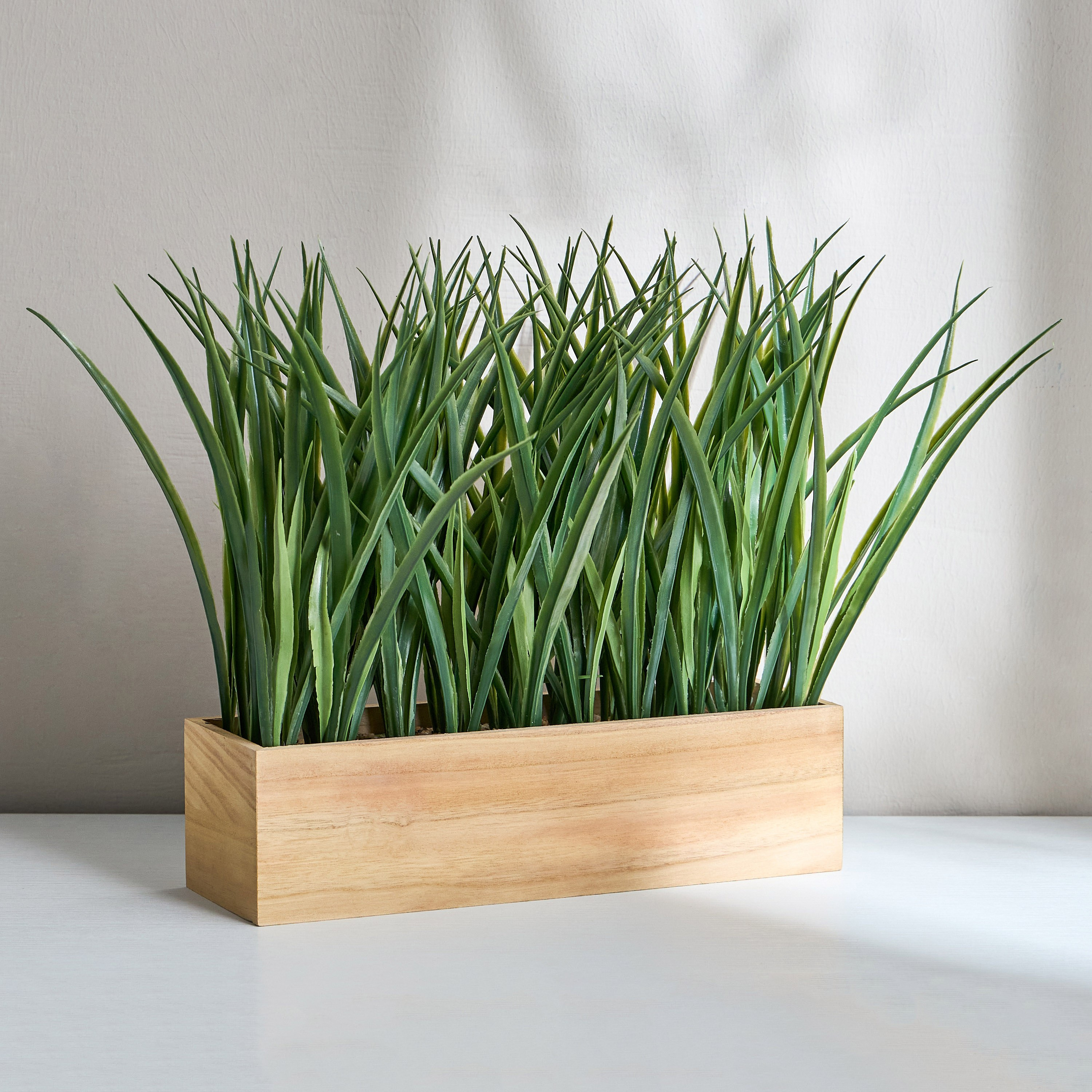 Wooden Grass in Planter - 40 cm-household-gardenandoutdoor-artificialplants-pottedplants-image-1