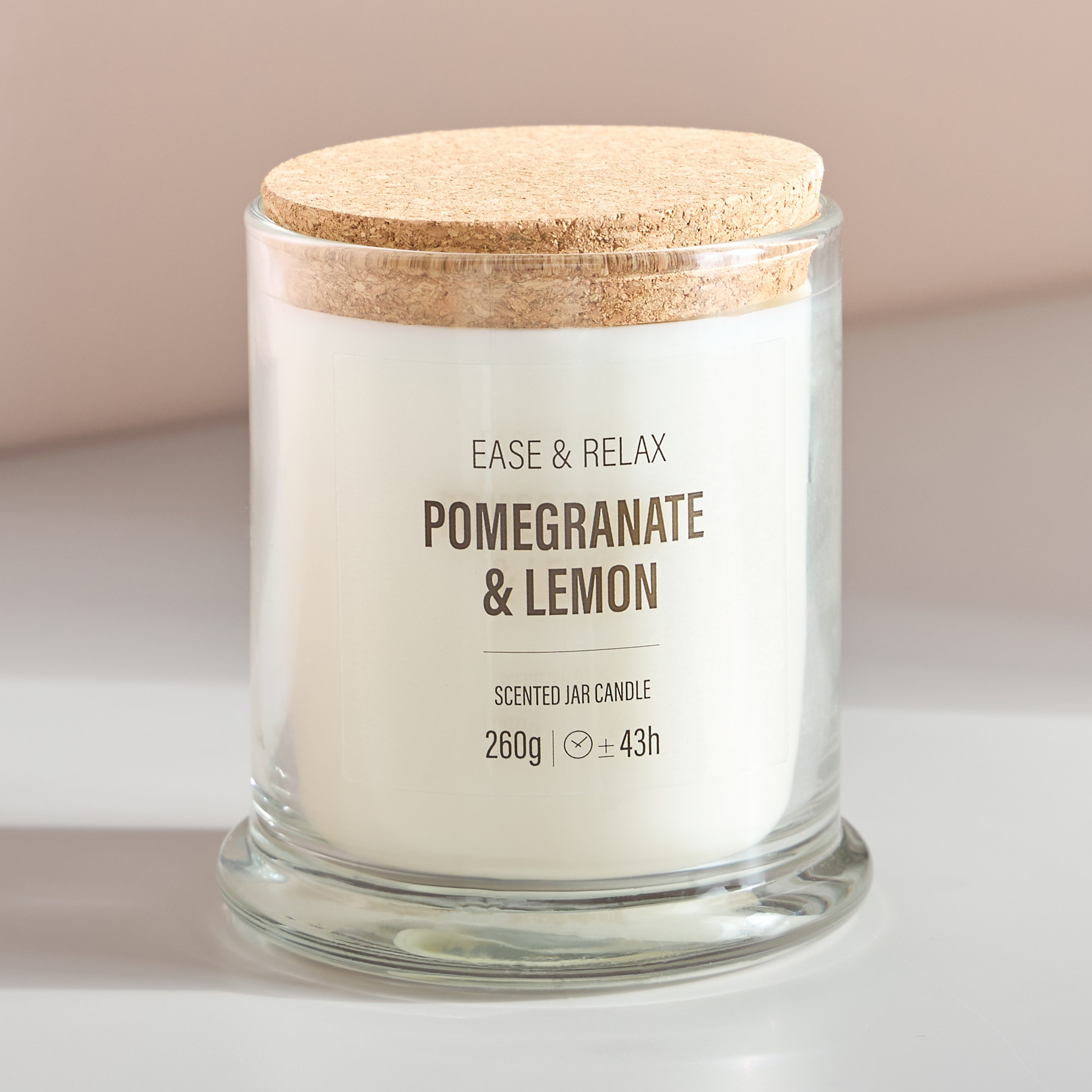 Wellness Pomegranate and Lemon Scented Jar Candle - 43 h-household-homefragrance-candles-image-1