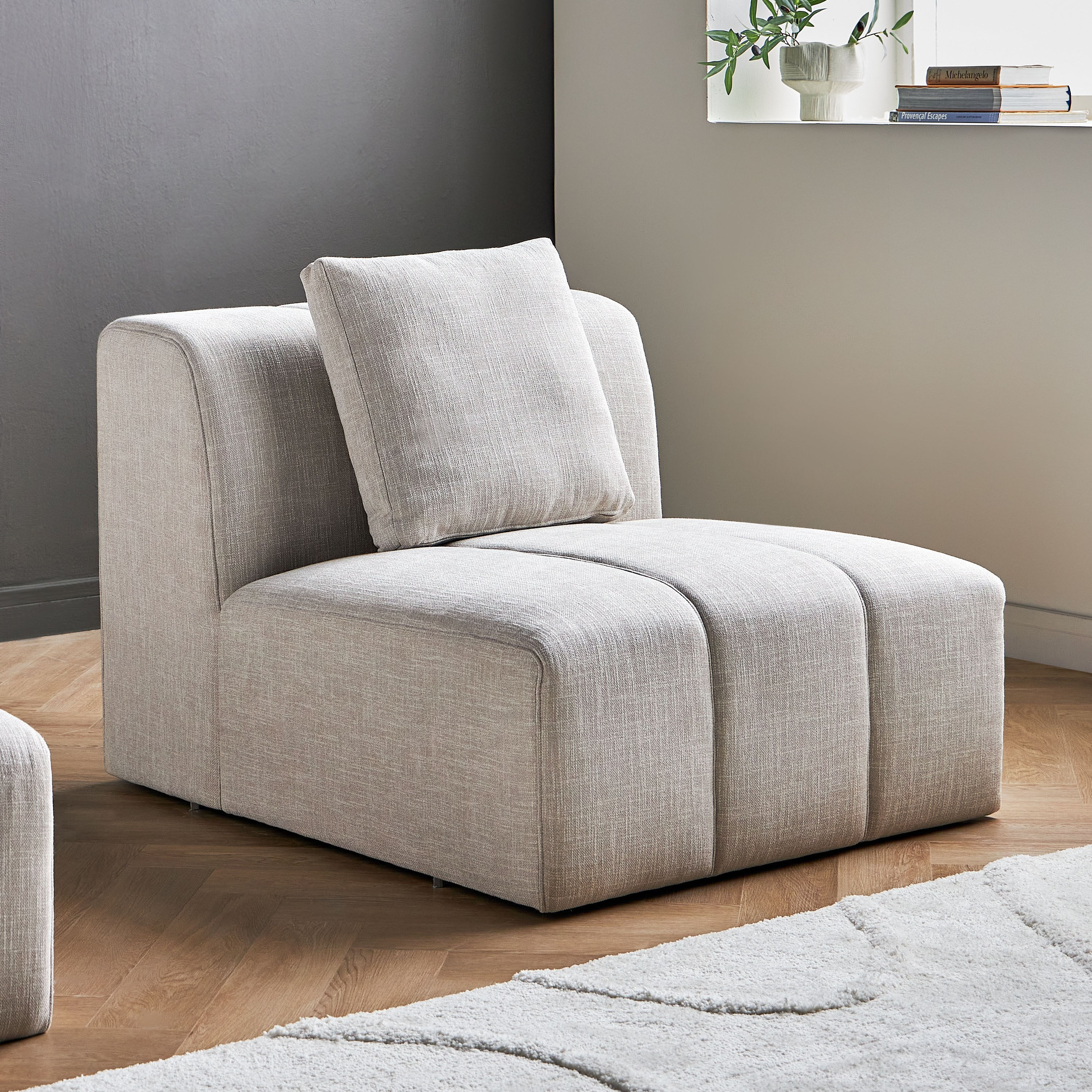 Shop Lounge Fabric Armless Modular Sofa Homecentre Egypt