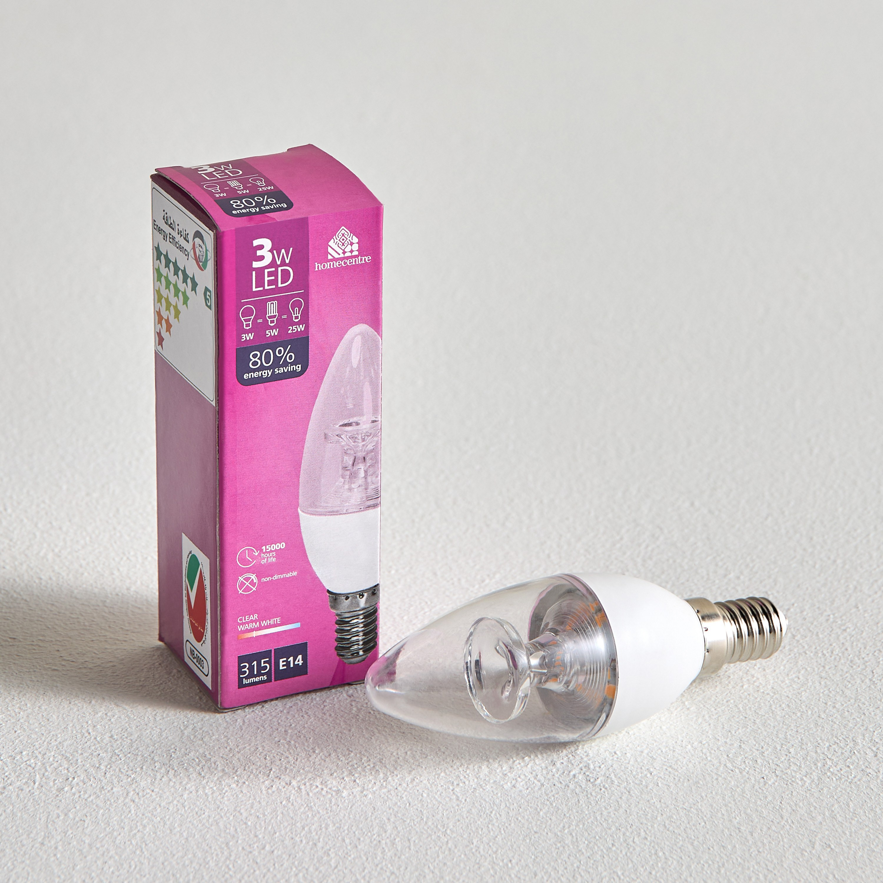 LED Candle Bulb - E14 3W 3000 Lumen Warm White-household-lighting-bulbsandbatteries-bulbs-image-1