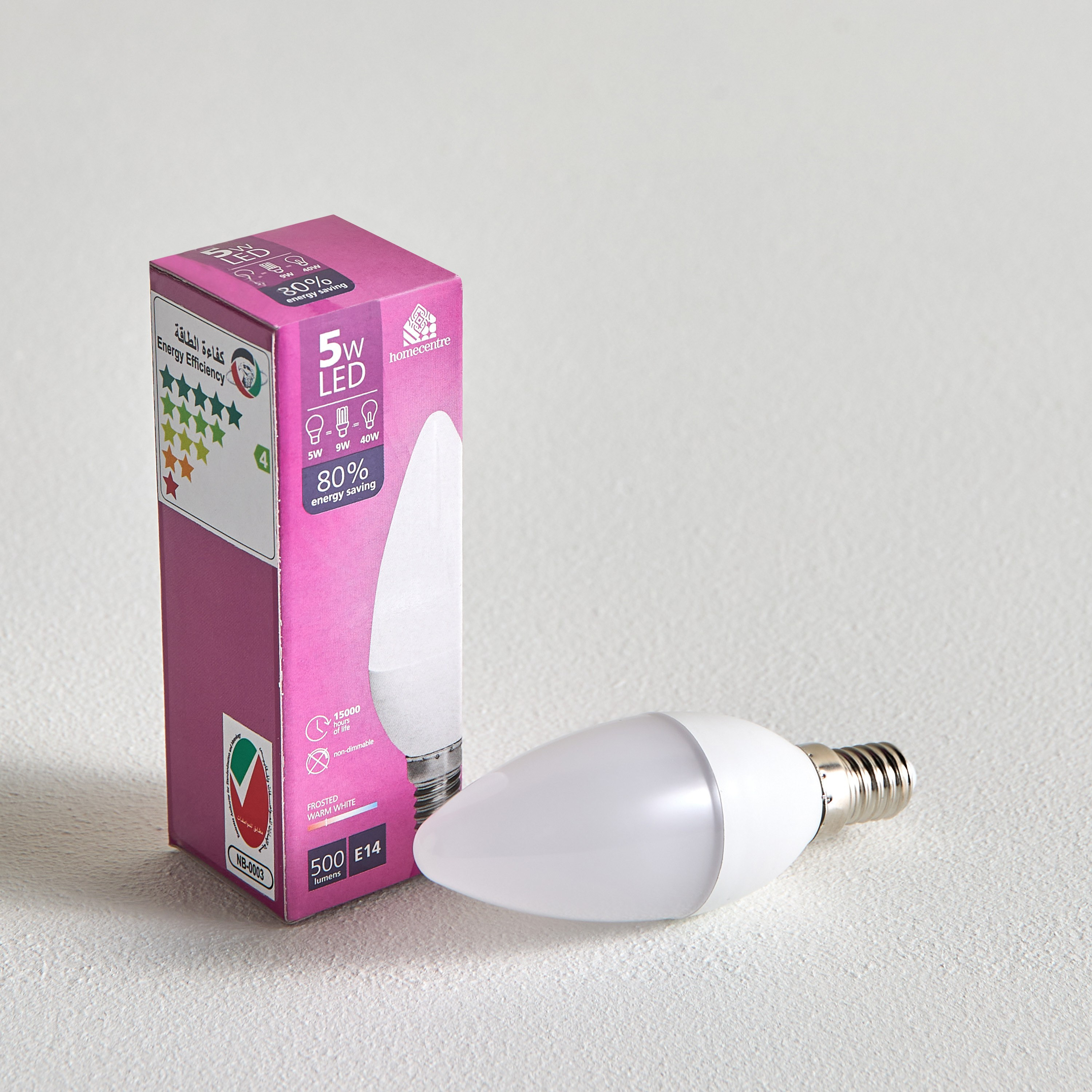 LED Candle Bulb - E14 5W 3000 Lumen Warm White