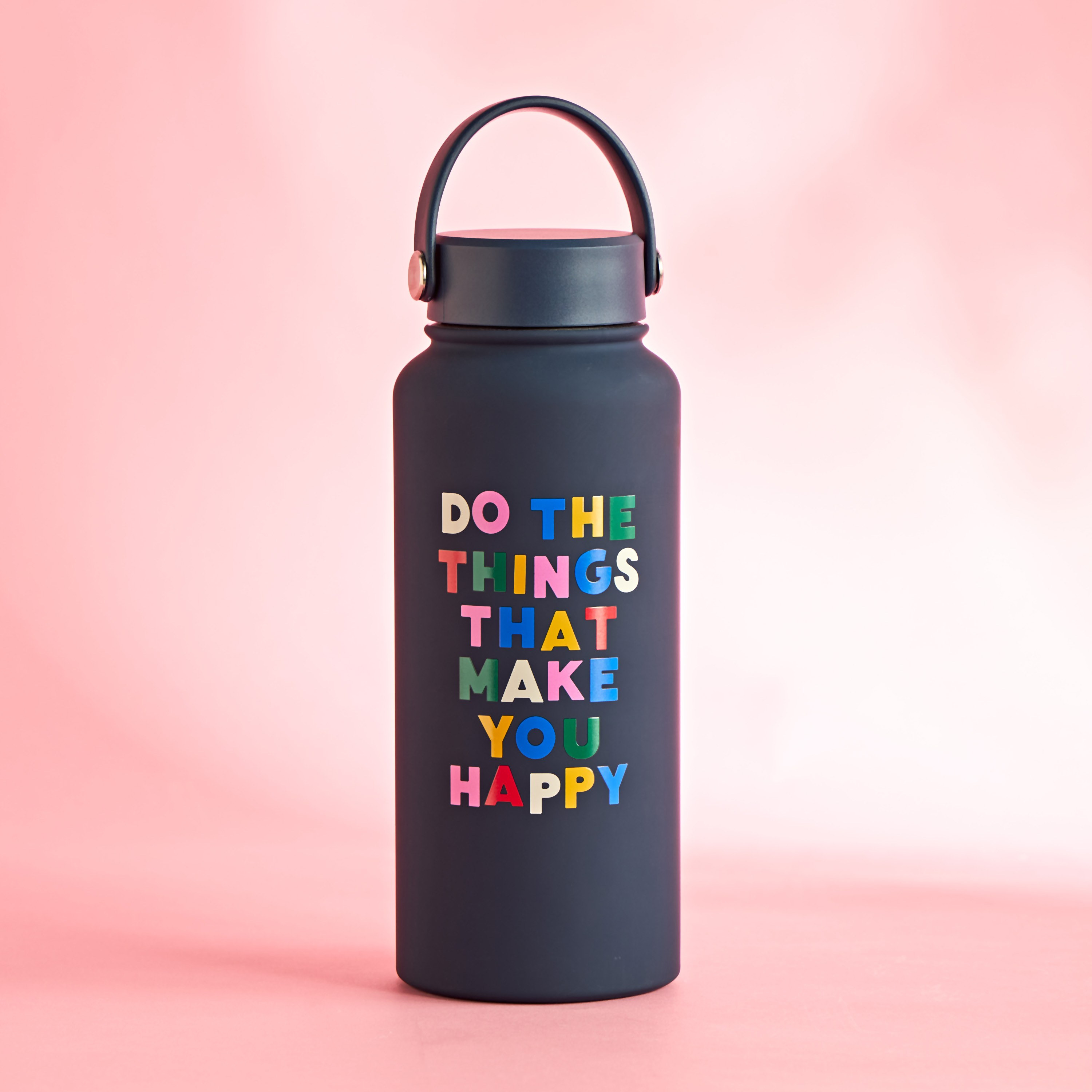 Slogan Print Double Walled Stainless Steel Bottle - 1 L-babyandkids-eatanddrink-waterbottles-image-1