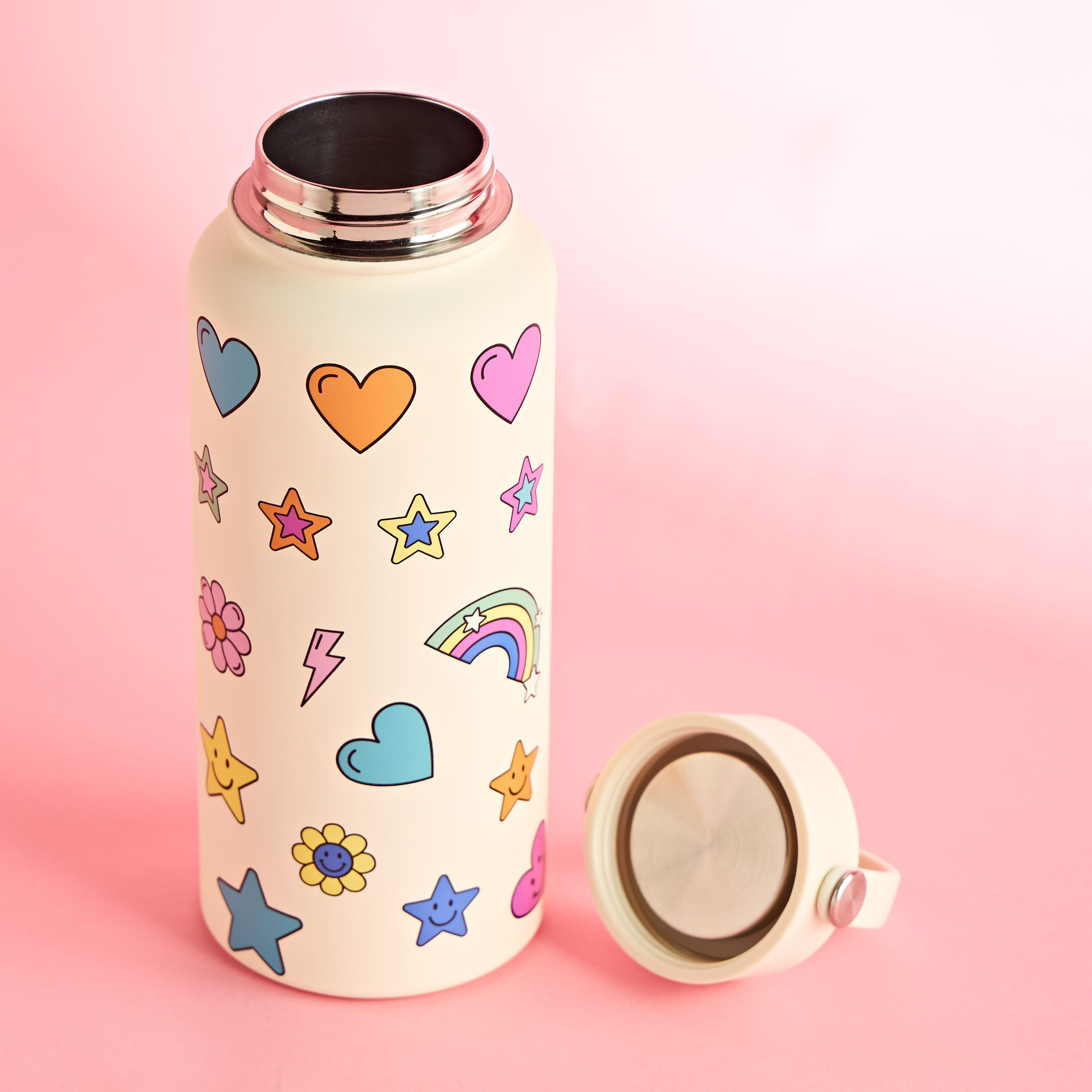 Jojo Printed Double Walled Stainless Steel Bottle - 1 L-babyandkids-eatanddrink-waterbottles-image-2