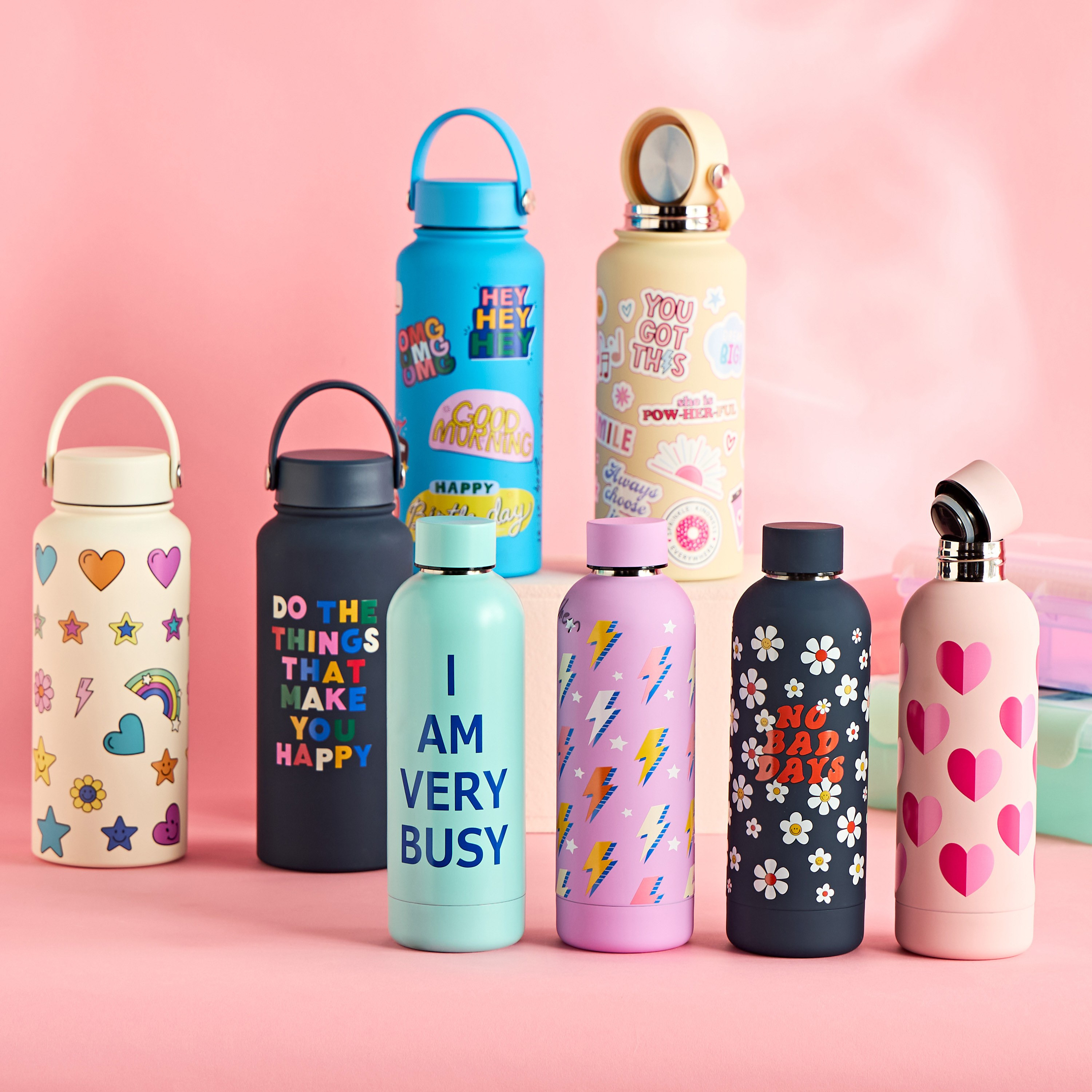 Jojo Printed Double Walled Stainless Steel Bottle - 1 L-babyandkids-eatanddrink-waterbottles-image-4