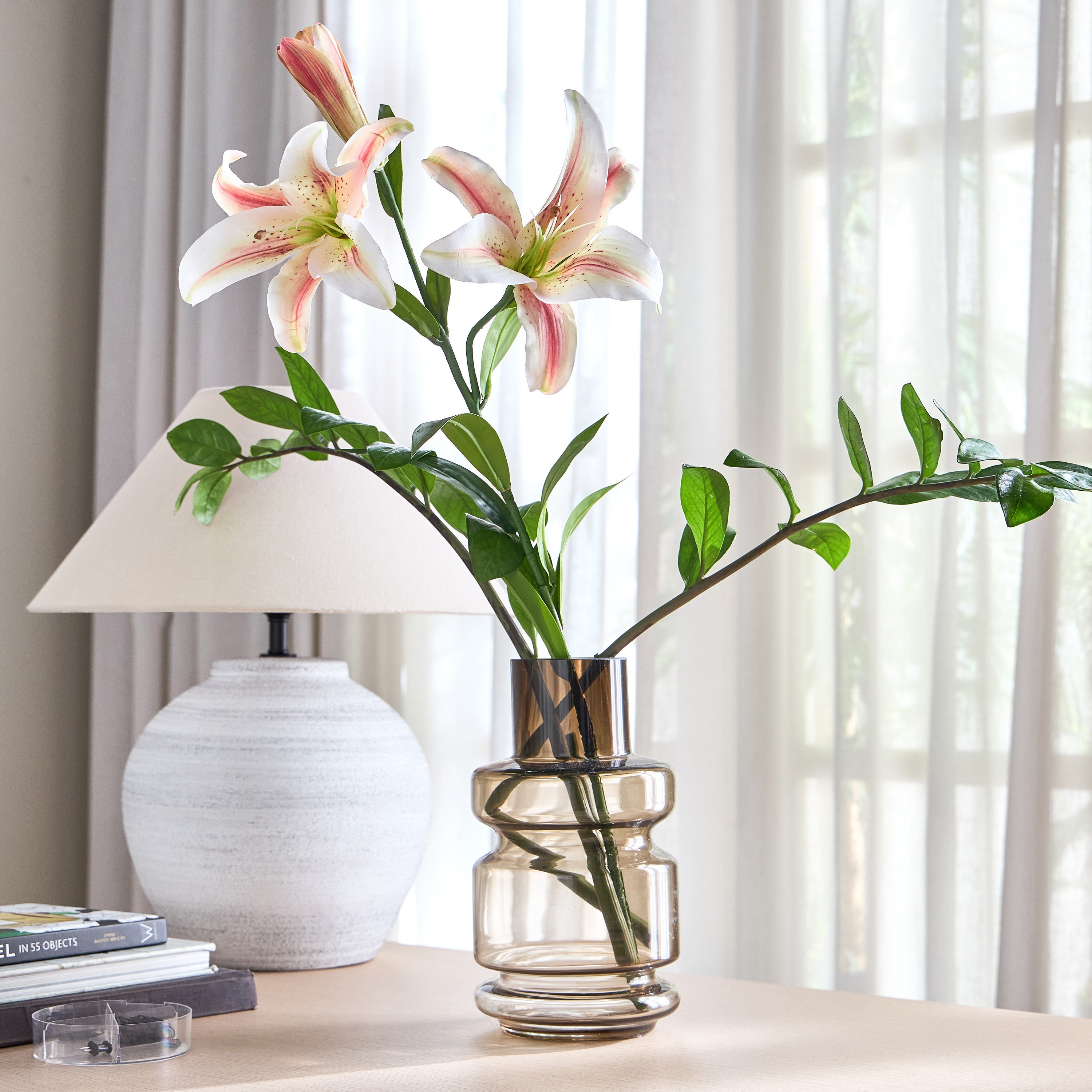 Tiger Lily 3-Piece Flower Spray - 89 cm-household-gardenandoutdoor-artificialflowersandplants-stems-image-1
