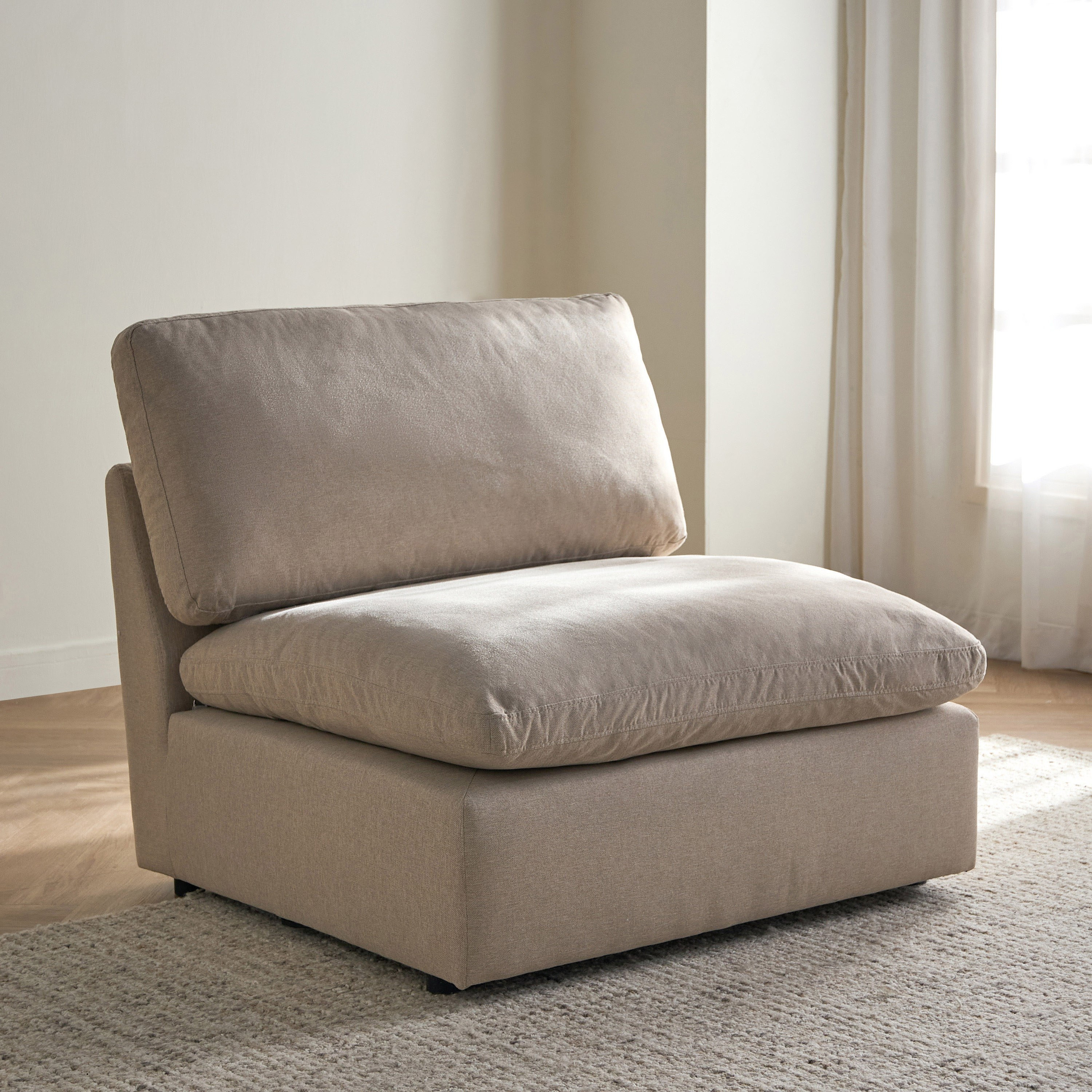 Armless Module Sofa Shop Iris 1-Seater Fabric Armless Modular Sofa | Homecentre UAE