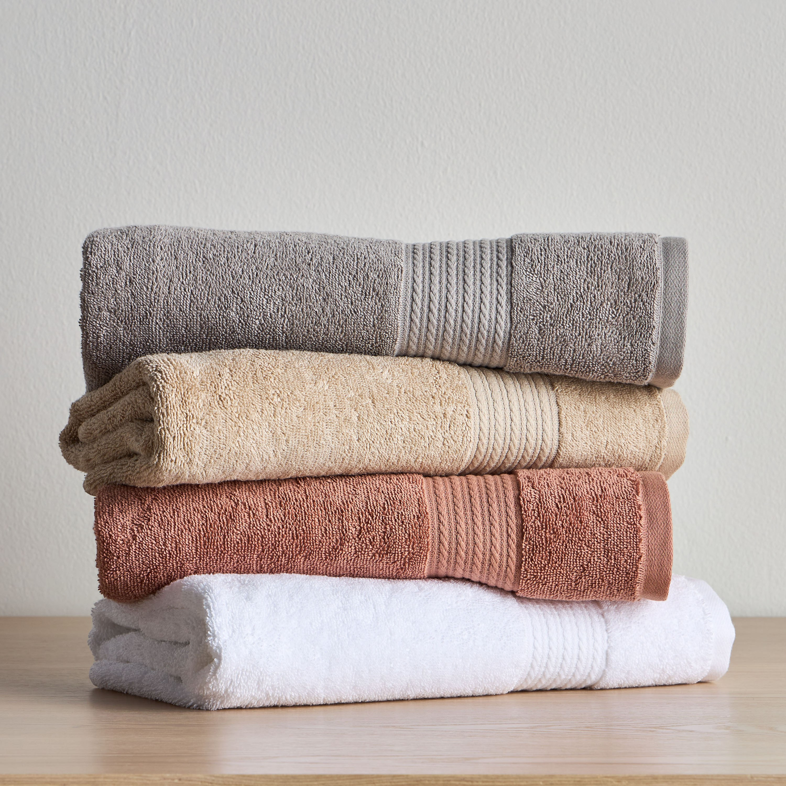 طقم قطعتين مناشف حمام قطن 500 جرام لكل متر مربع - زوي - 70x140 سم-household-bathandlaundry-bathlinen-towels-image-6