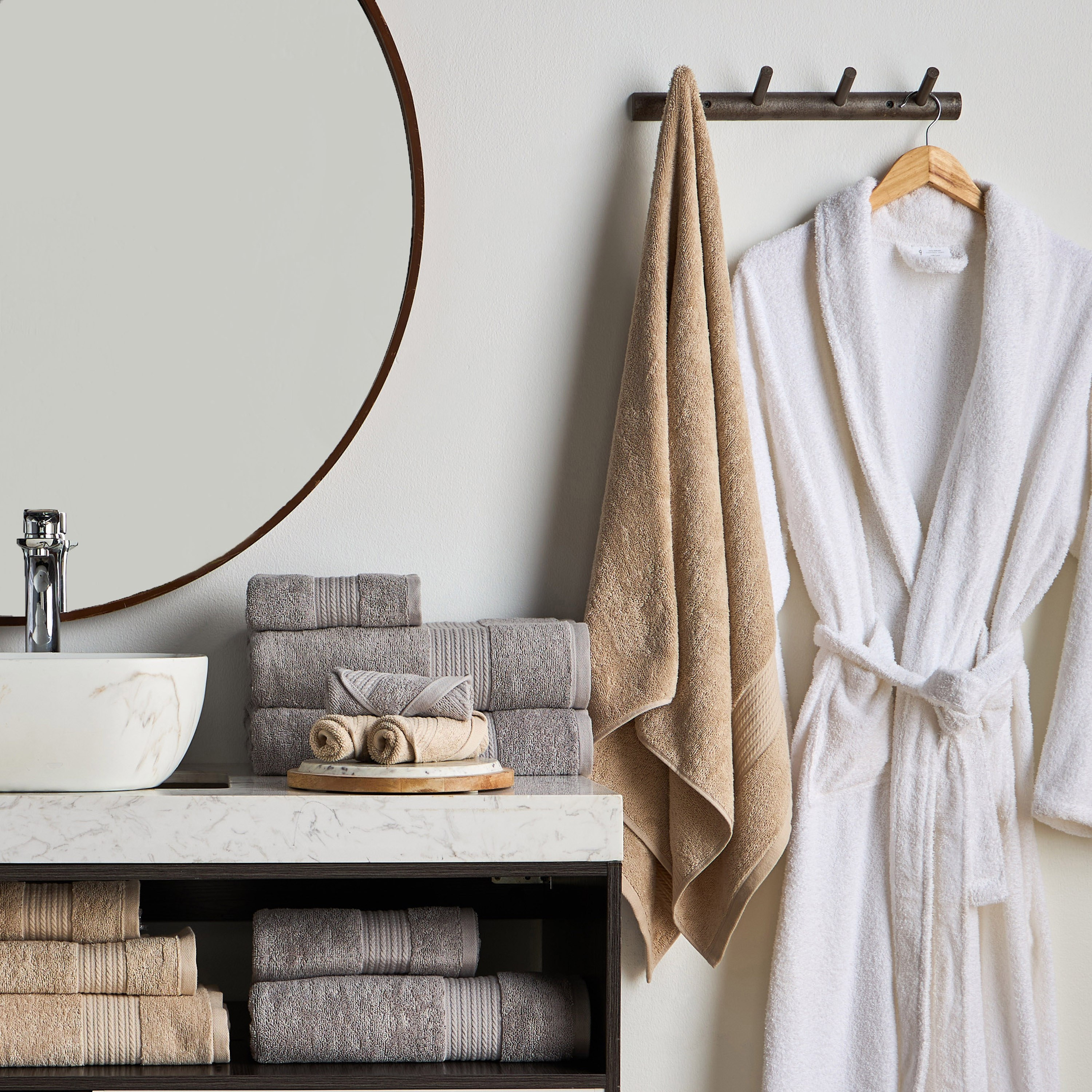 طقم قطعتين مناشف حمام قطن 500 جرام لكل متر مربع - زوي - 70x140 سم-household-bathandlaundry-bathlinen-towels-image-7
