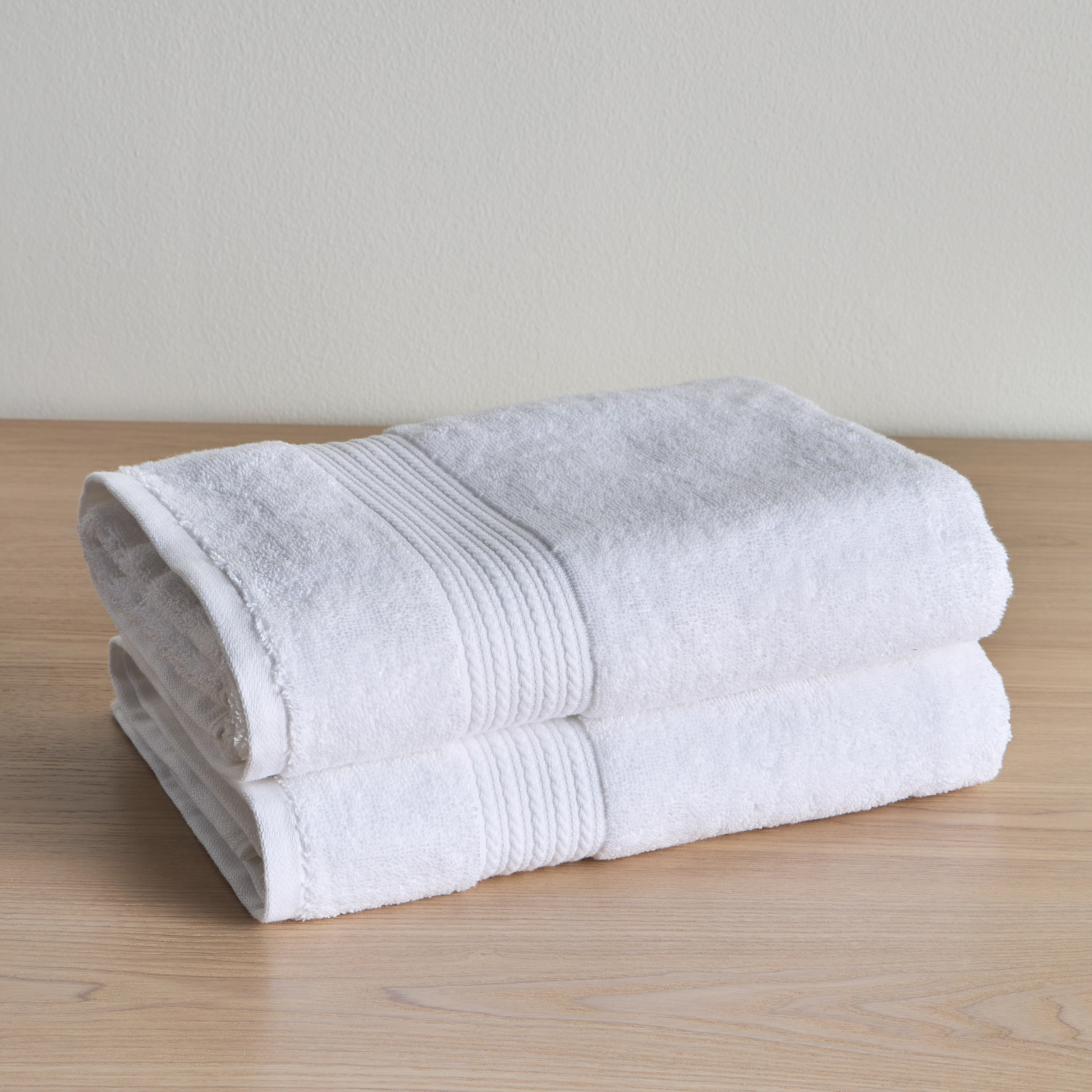 طقم قطعتين مناشف حمام قطن 500 جرام لكل متر مربع - زوي - 70x140 سم-household-bathandlaundry-bathlinen-towels-image-2