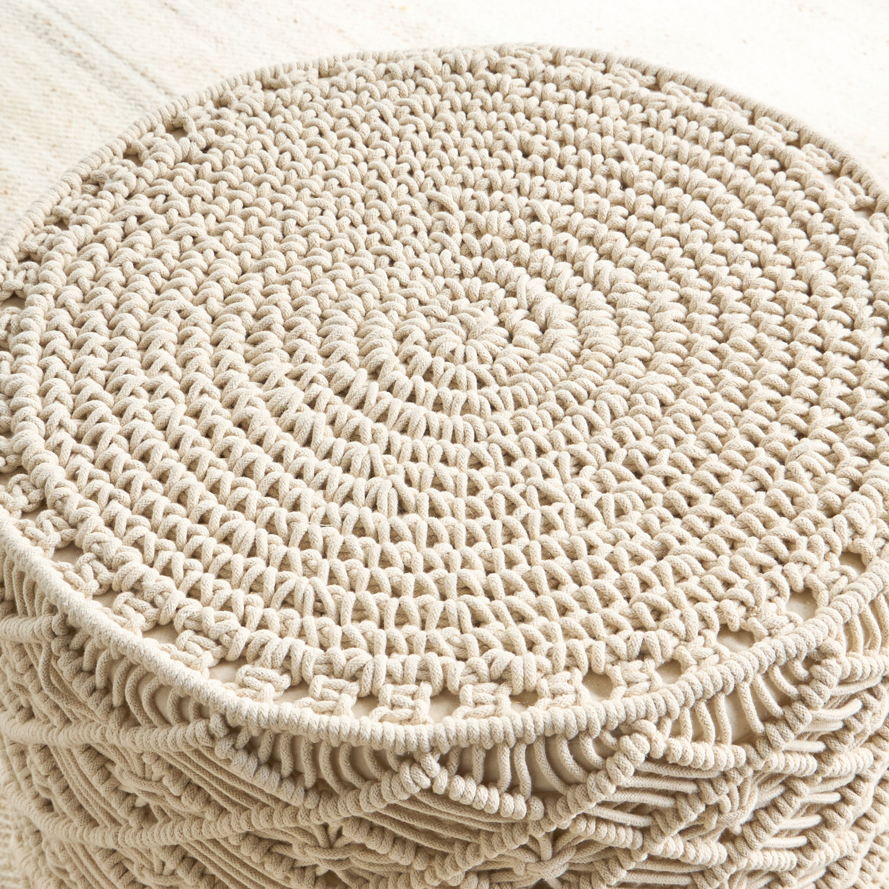 Macrame Pouf - 40x50 cm-household-cushionsandthrows-poufs-image-2